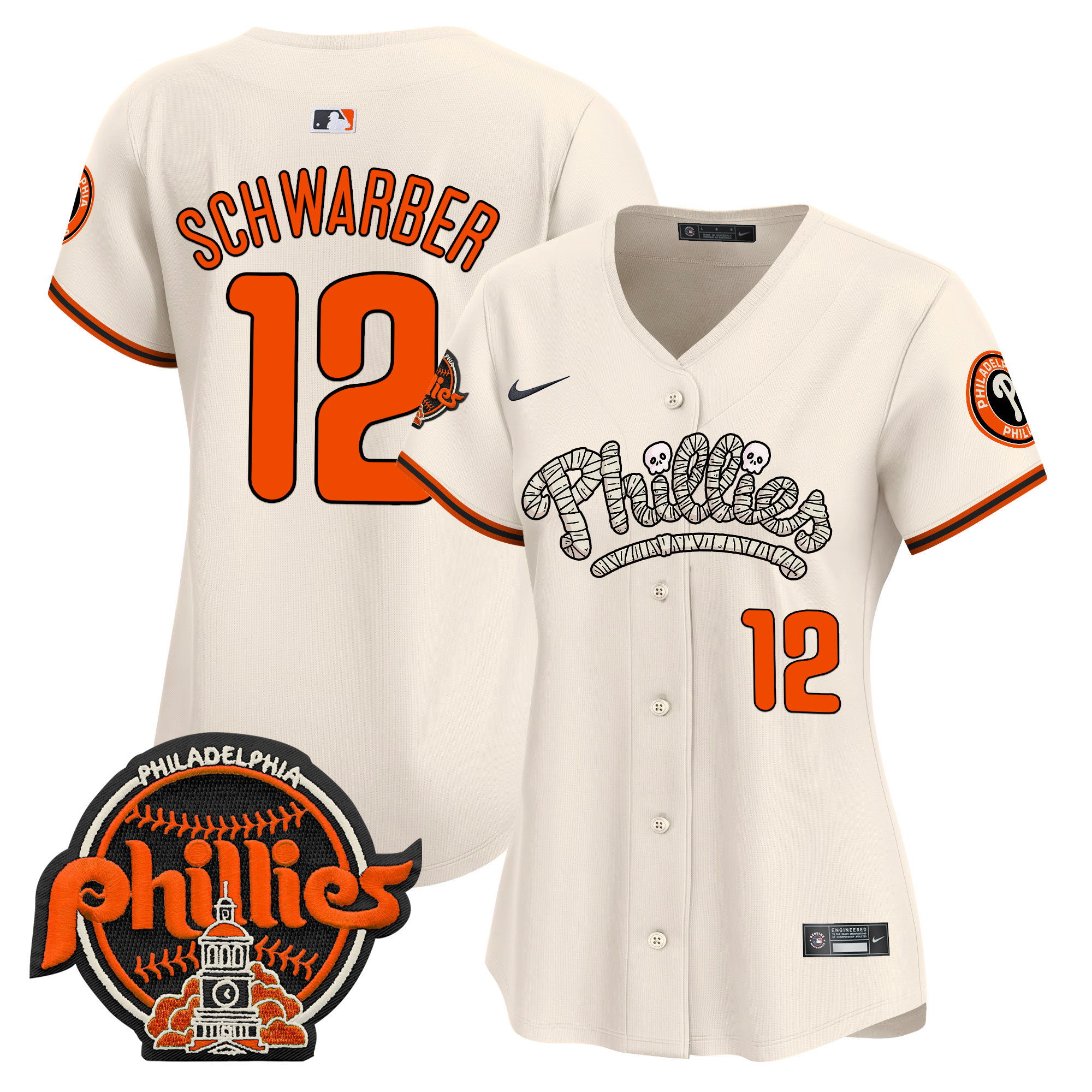Women's Phillies Halloween Vapor Premier Limited Jersey - All Stitched