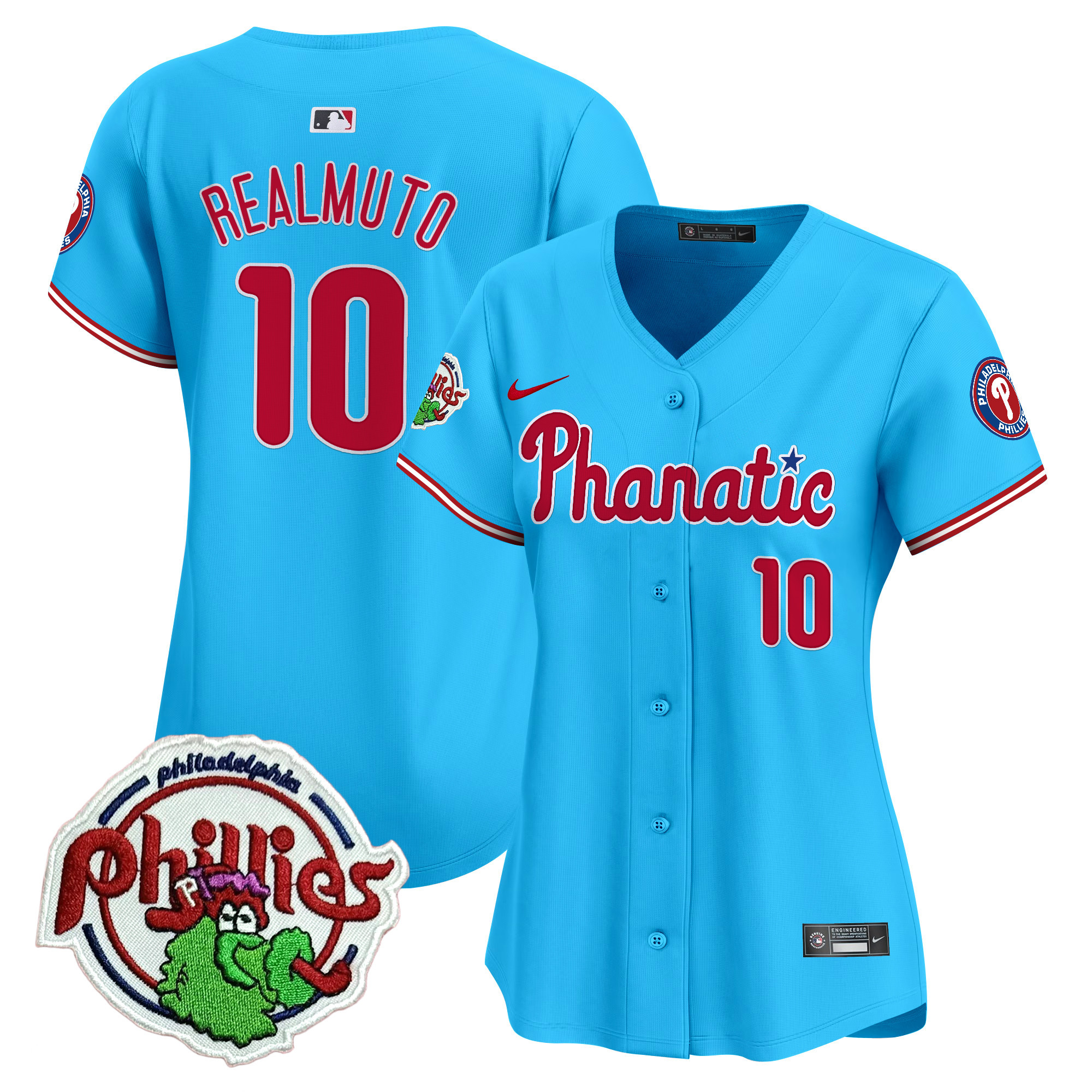 Women's Phillies Phanatic Patch Vapor Premier Limited Jersey - All Stitched