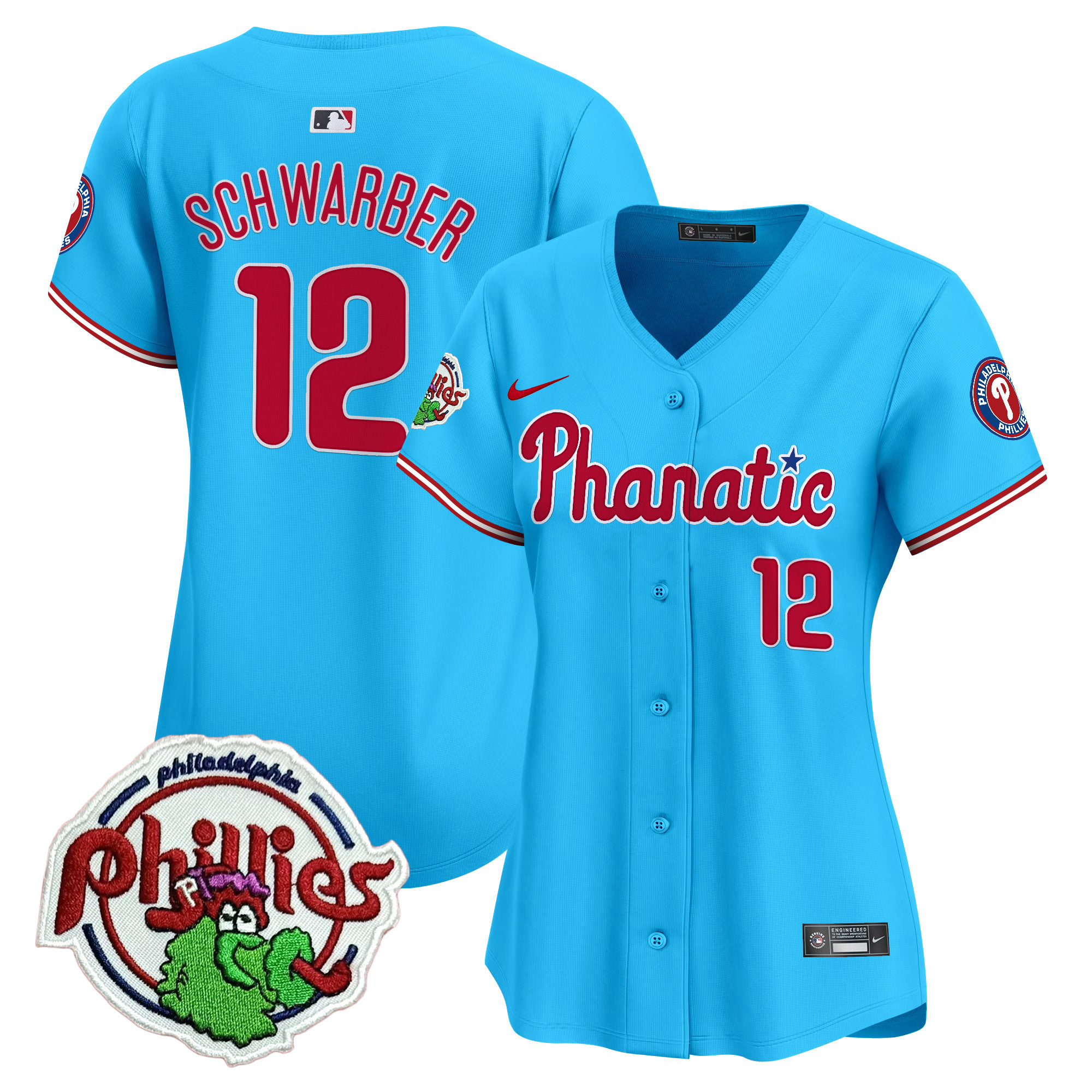 Women's Phillies Phanatic Patch Vapor Premier Limited Jersey - All Stitched