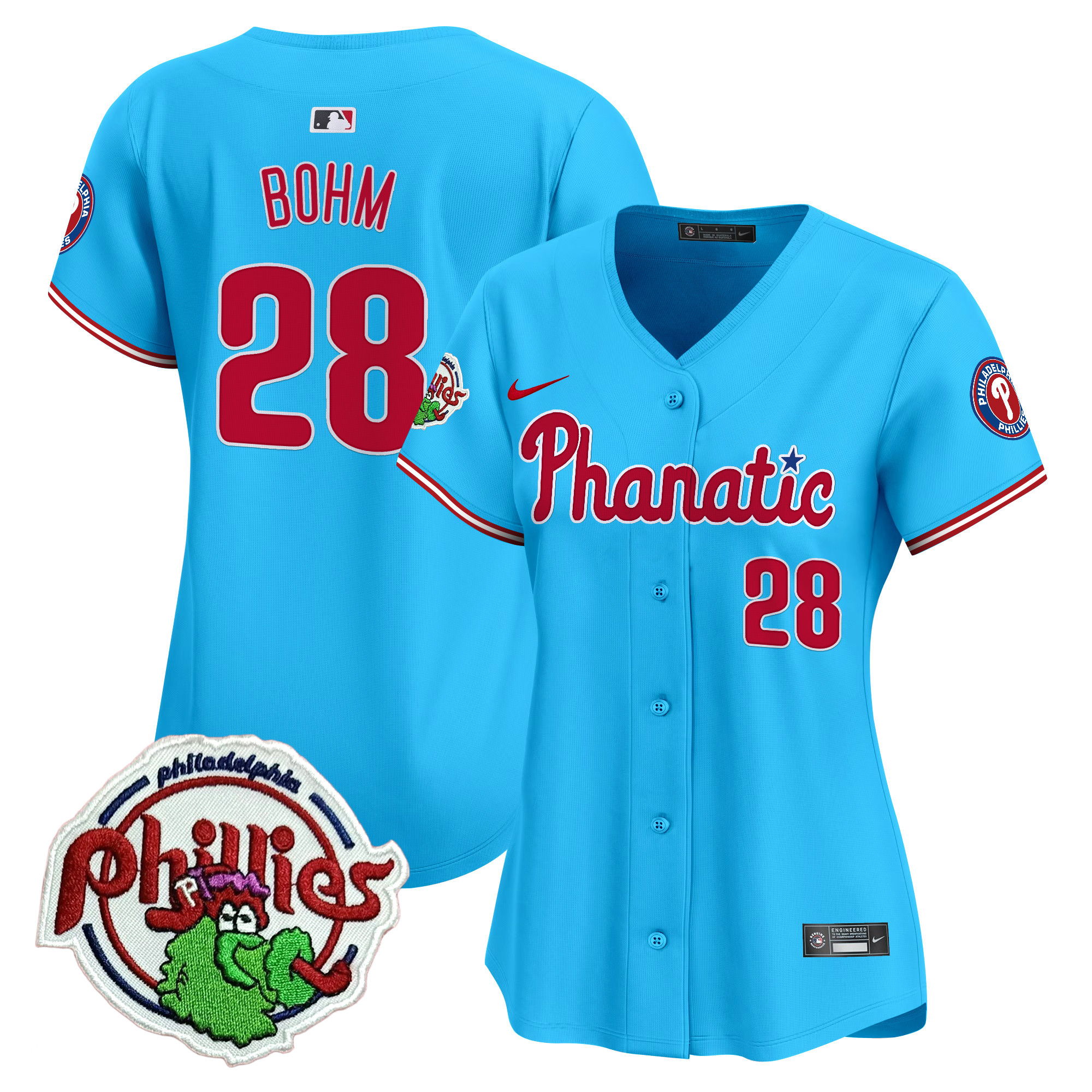 Women's Phillies Phanatic Patch Vapor Premier Limited Jersey - All Stitched