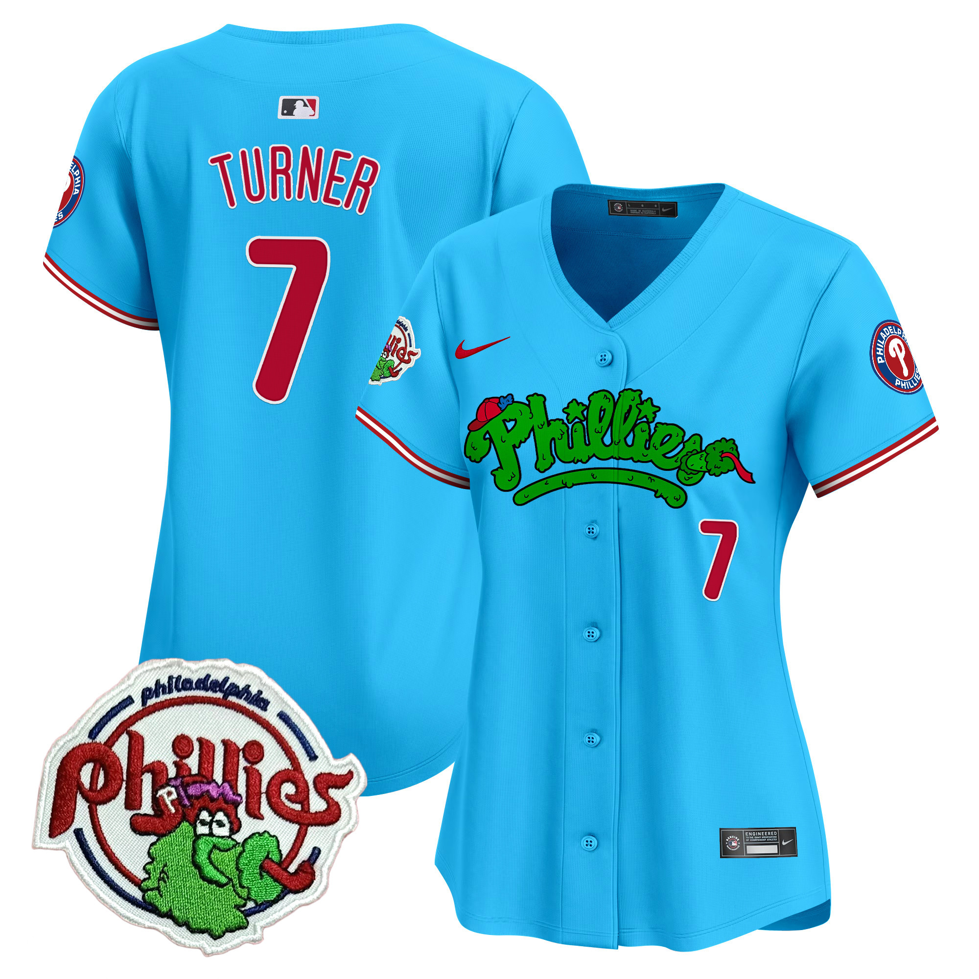Women's Phillies Phanatic Patch Vapor Premier Limited Jersey V2 - All Stitched