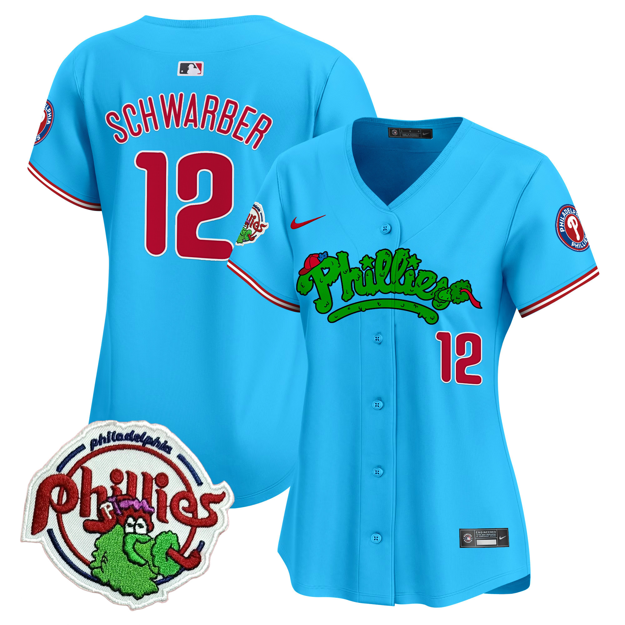Women's Phillies Phanatic Patch Vapor Premier Limited Jersey V2 - All Stitched