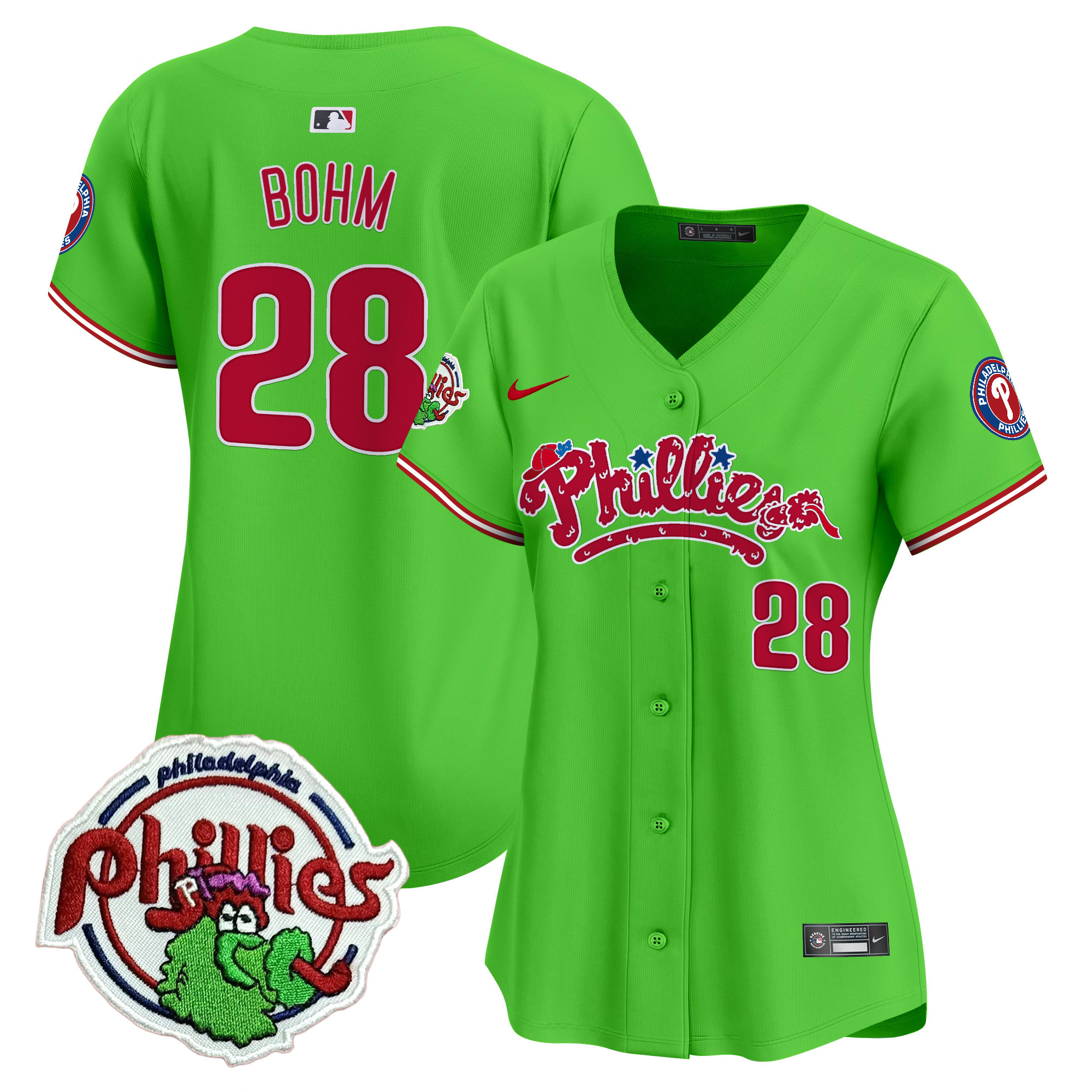 Women's Phillies Phanatic Patch Vapor Premier Limited Jersey V2 - All Stitched