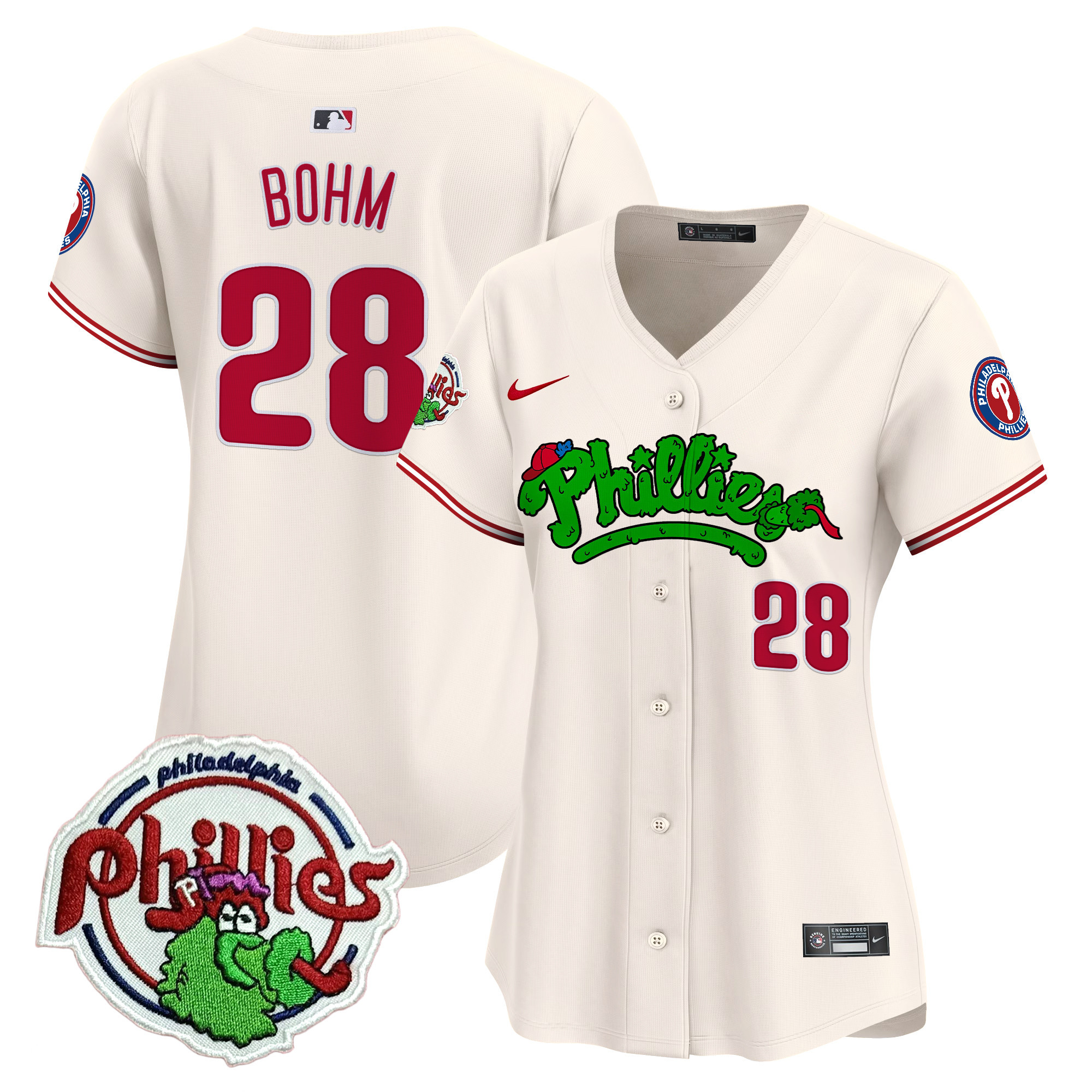 Women's Phillies Phanatic Patch Vapor Premier Limited Jersey V2 - All Stitched