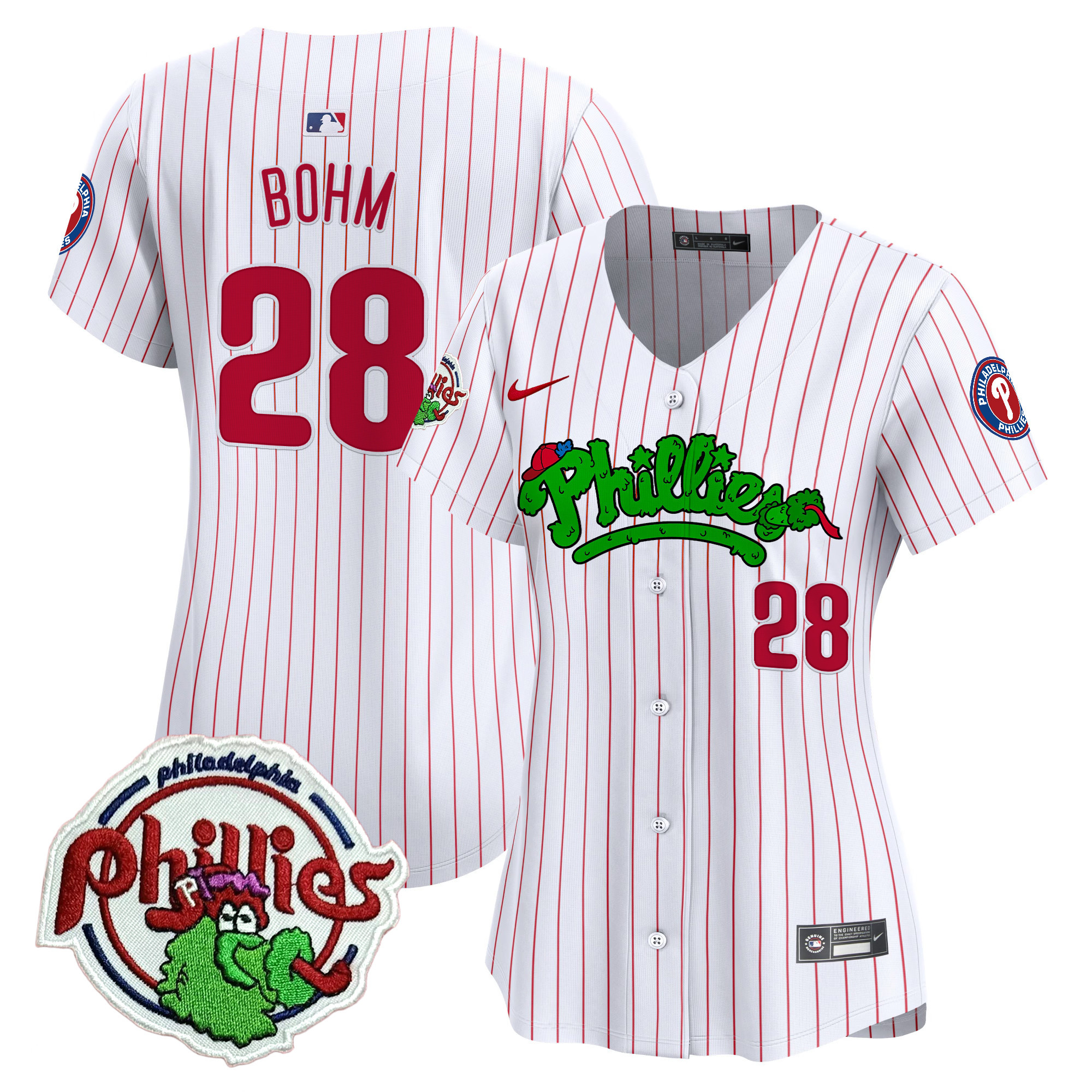 Women's Phillies Phanatic Patch Vapor Premier Limited Jersey V2 - All Stitched
