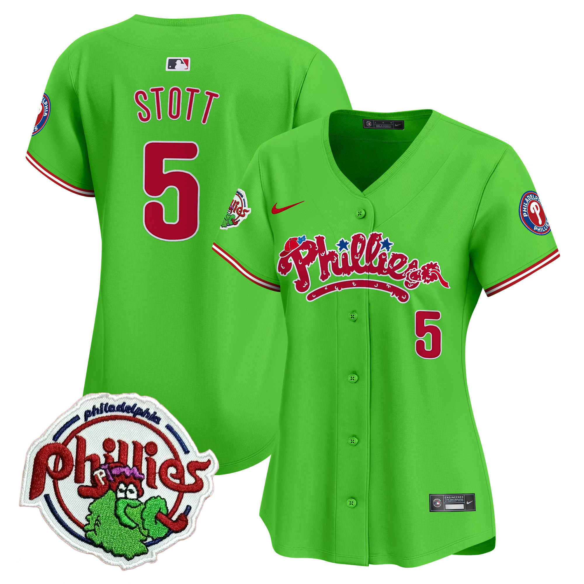 Women's Phillies Phanatic Patch Vapor Premier Limited Jersey V2 - All Stitched