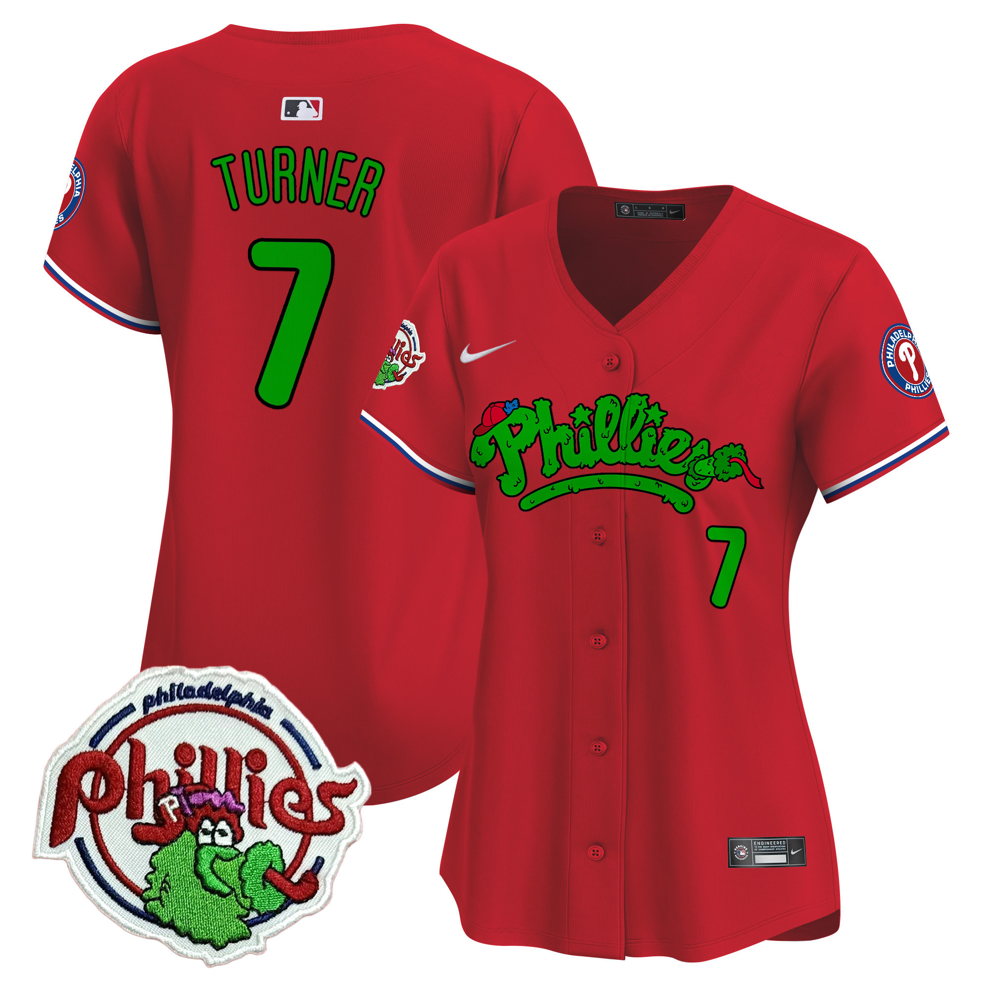 Women's Phillies Phanatic Patch Vapor Premier Limited Jersey V2 - All Stitched