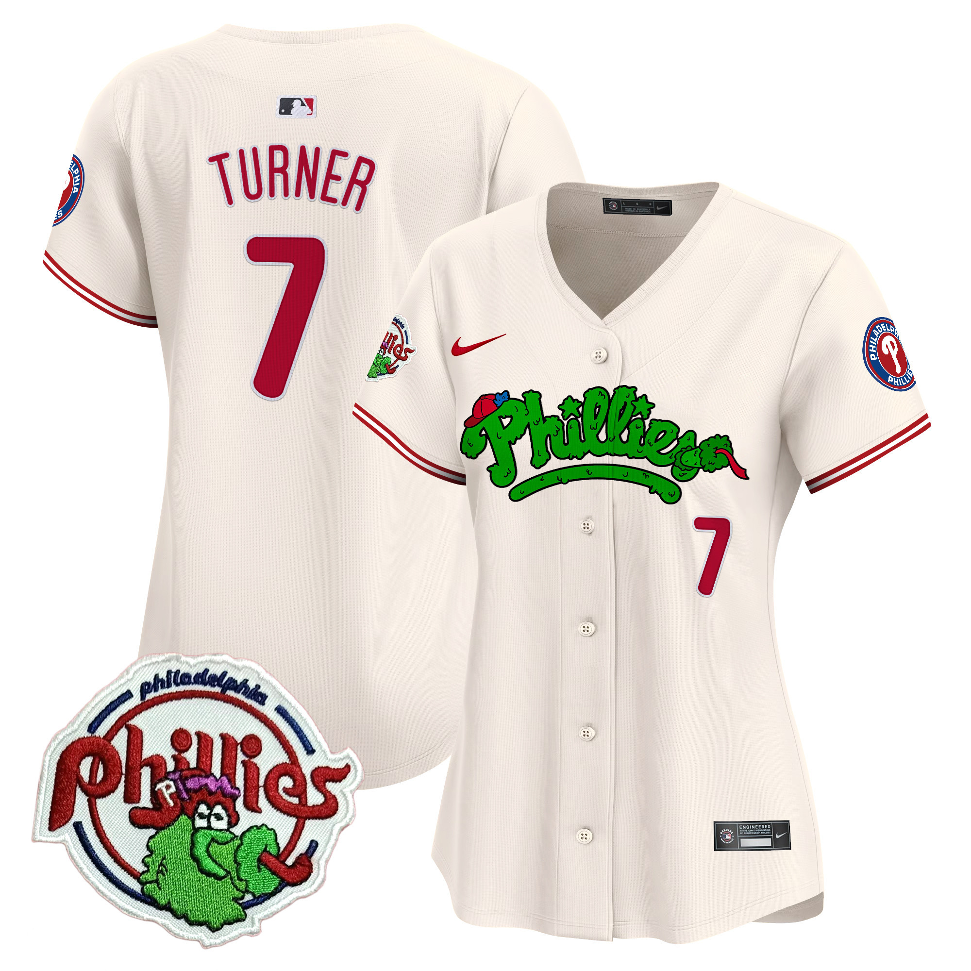 Women's Phillies Phanatic Patch Vapor Premier Limited Jersey V2 - All Stitched