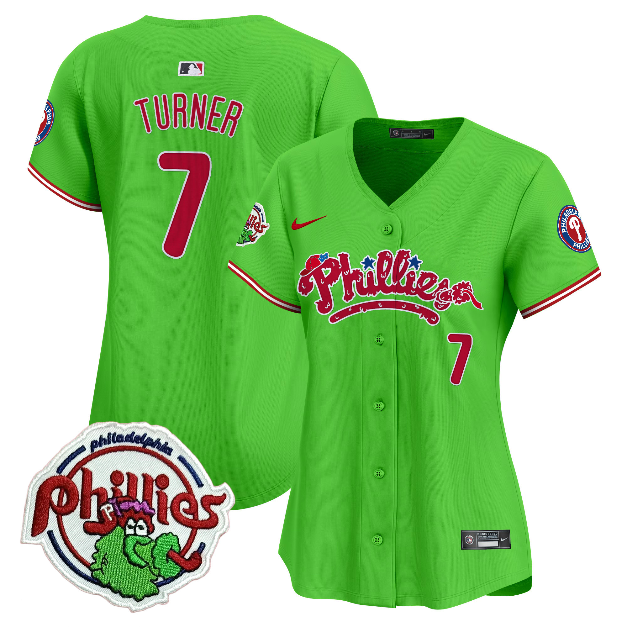 Women's Phillies Phanatic Patch Vapor Premier Limited Jersey V2 - All Stitched