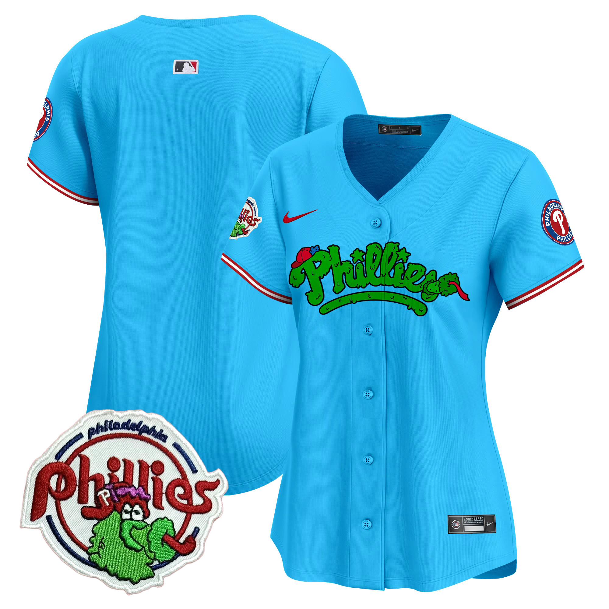 Women's Phillies Phanatic Patch Vapor Premier Limited Jersey V2 - All Stitched