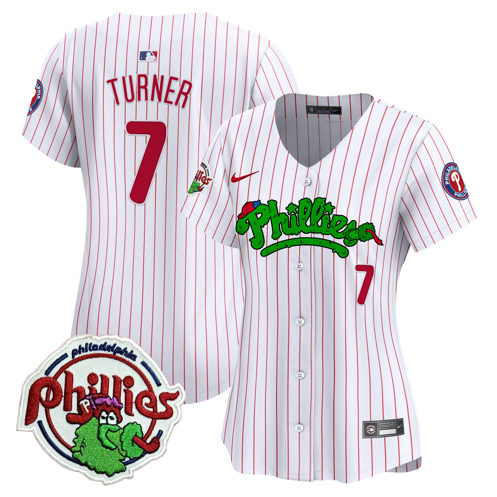 Women's Phillies Phanatic Patch Vapor Premier Limited Jersey V2 - All Stitched