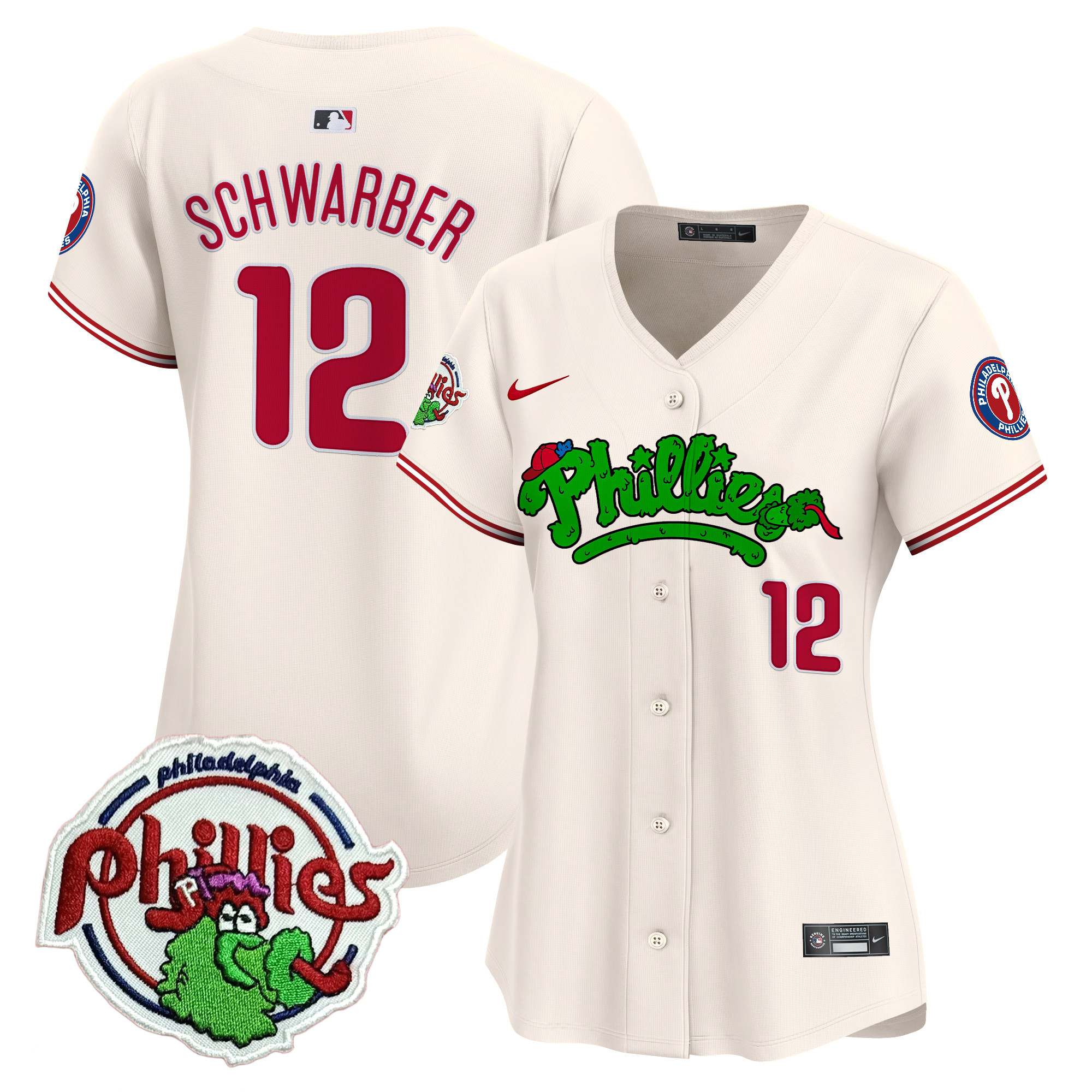 Women's Phillies Phanatic Patch Vapor Premier Limited Jersey V2 - All Stitched