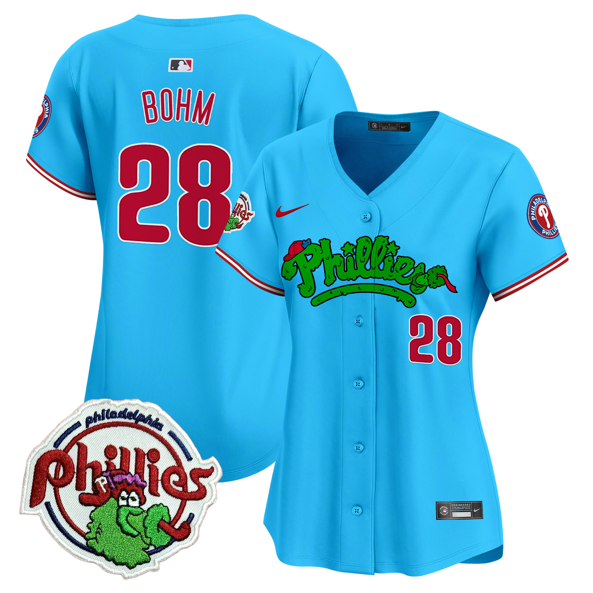 Women's Phillies Phanatic Patch Vapor Premier Limited Jersey V2 - All Stitched