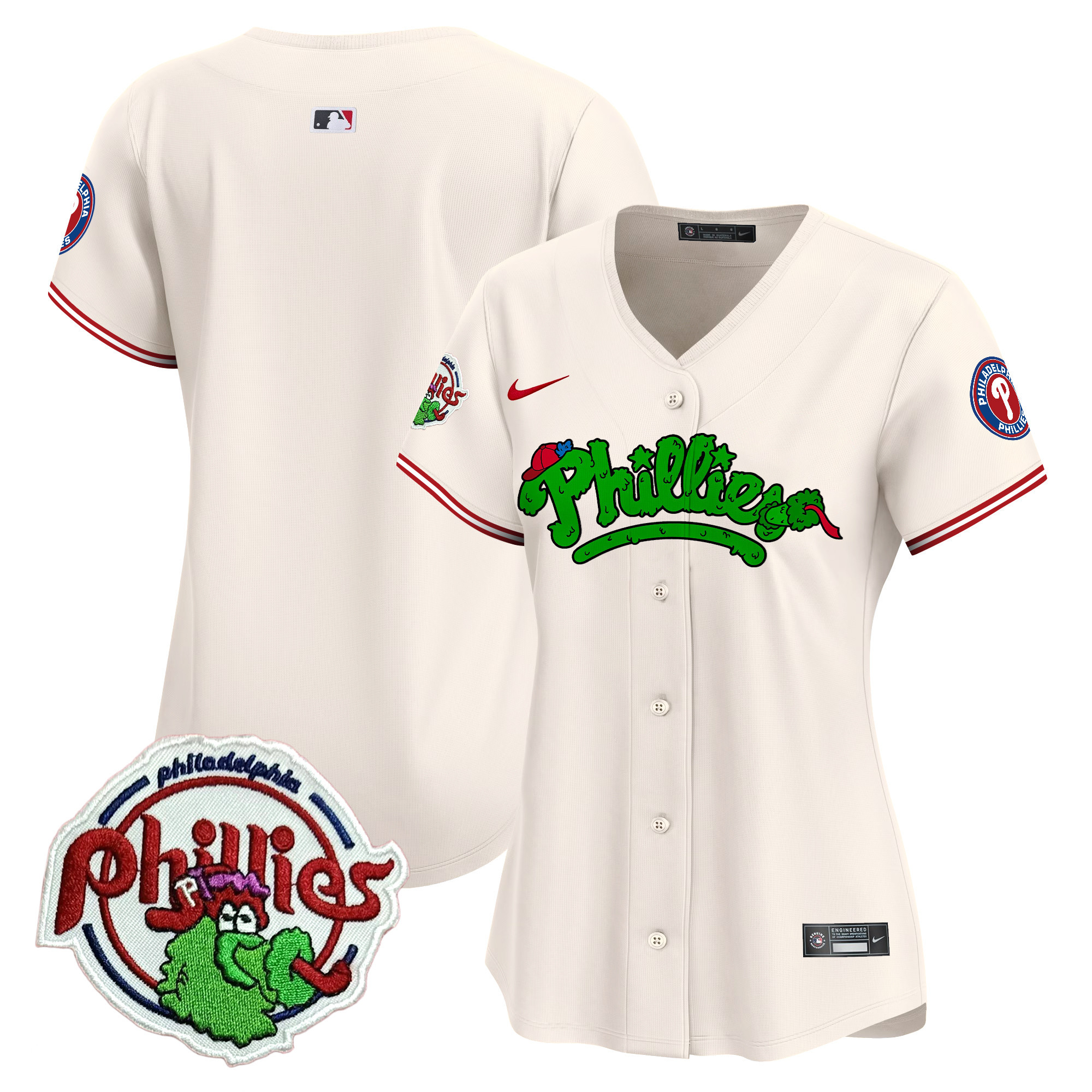 Women's Phillies Phanatic Patch Vapor Premier Limited Jersey V2 - All Stitched
