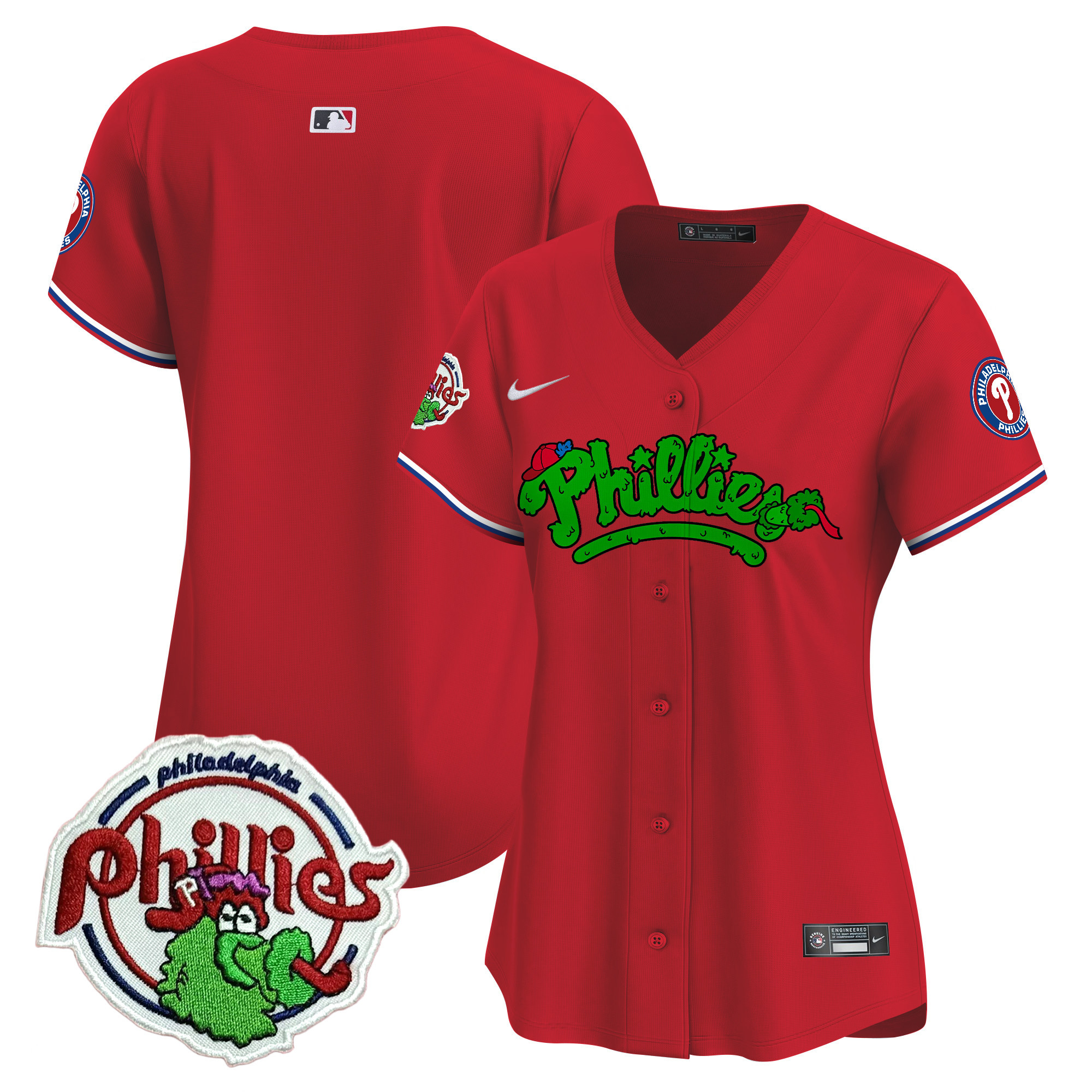 Women's Phillies Phanatic Patch Vapor Premier Limited Jersey V2 - All Stitched