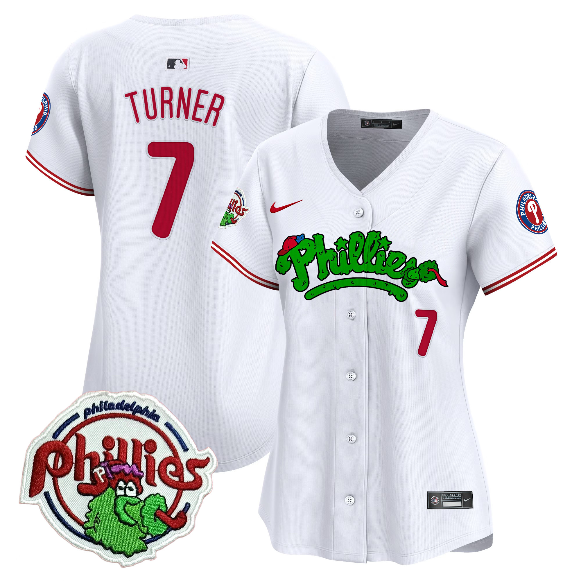 Women's Phillies Phanatic Patch Vapor Premier Limited Jersey V2 - All Stitched