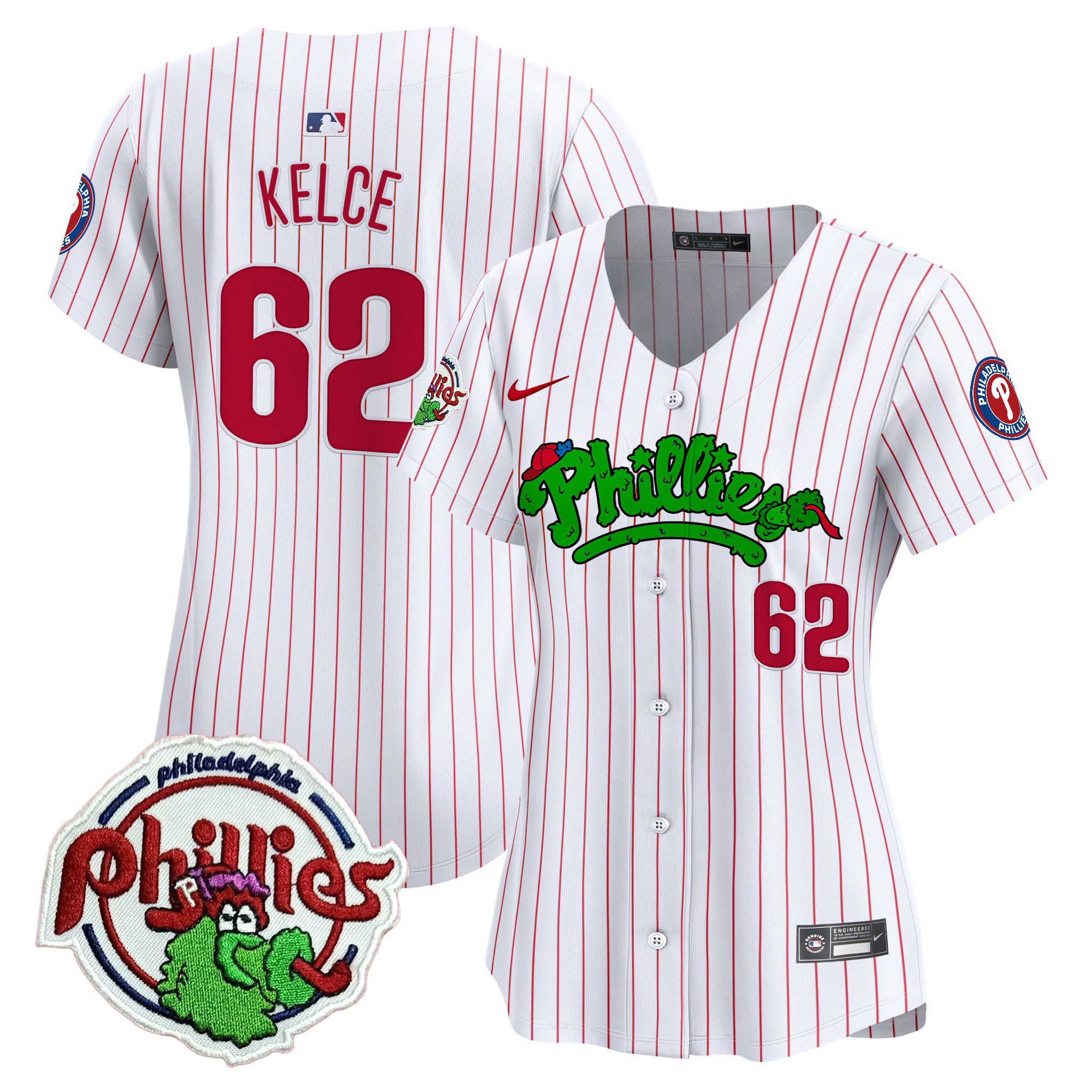 Women's Phillies Phanatic Patch Vapor Premier Limited Jersey V2 - All Stitched