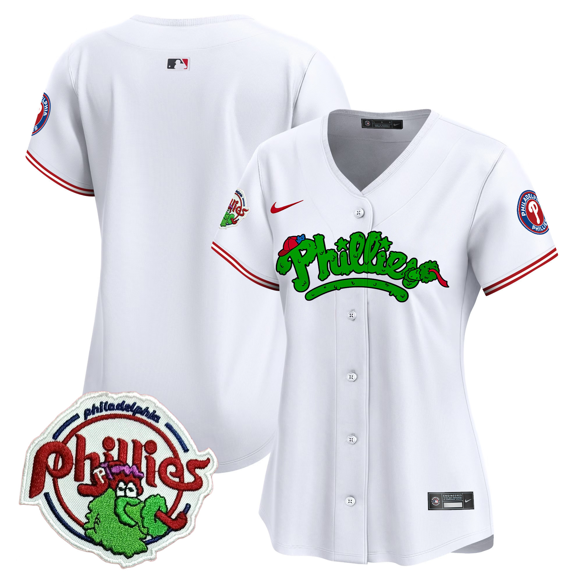 Women's Phillies Phanatic Patch Vapor Premier Limited Jersey V2 - All Stitched