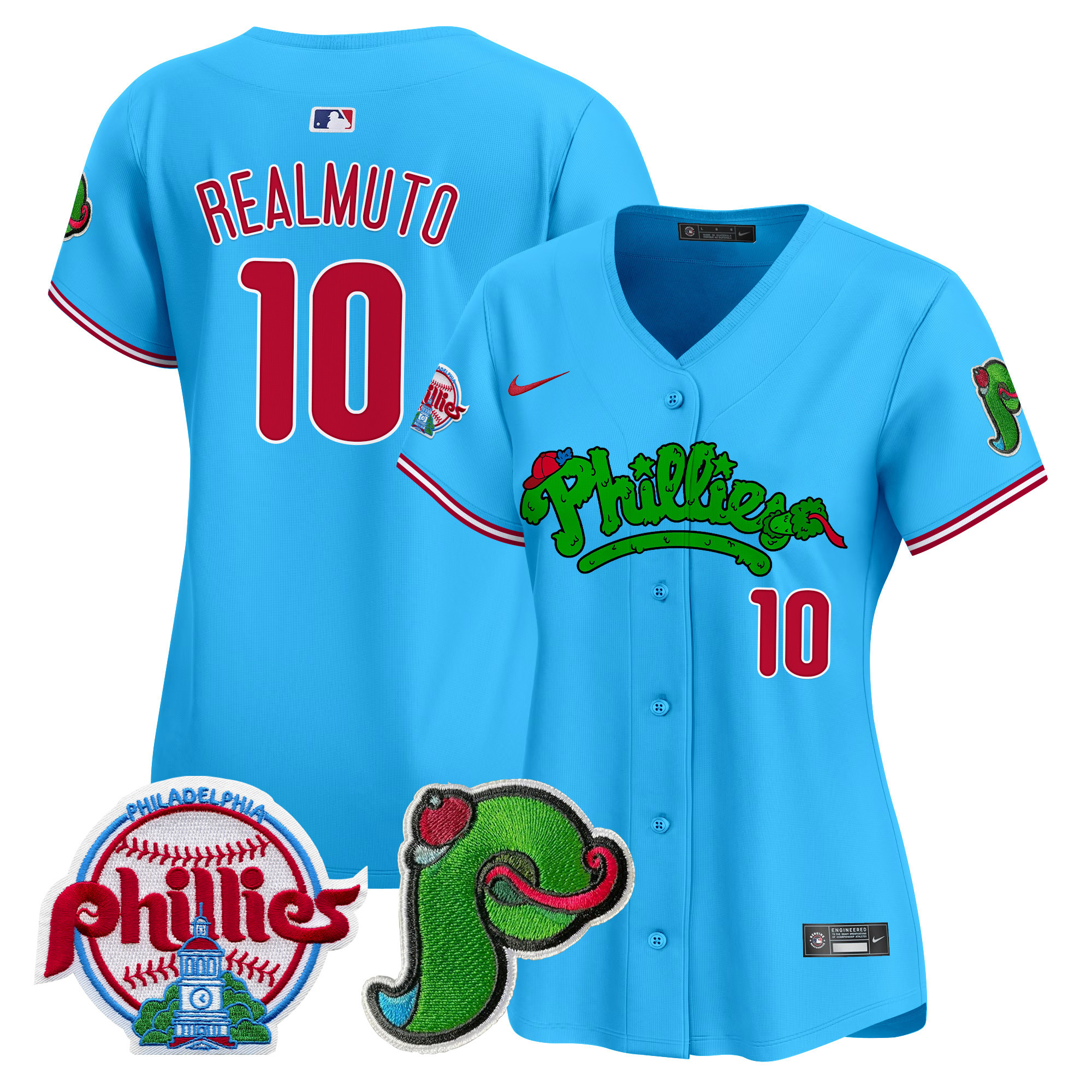Women's Phillies Phanatic Patch Vapor Premier Limited Jersey V4 - All Stitched