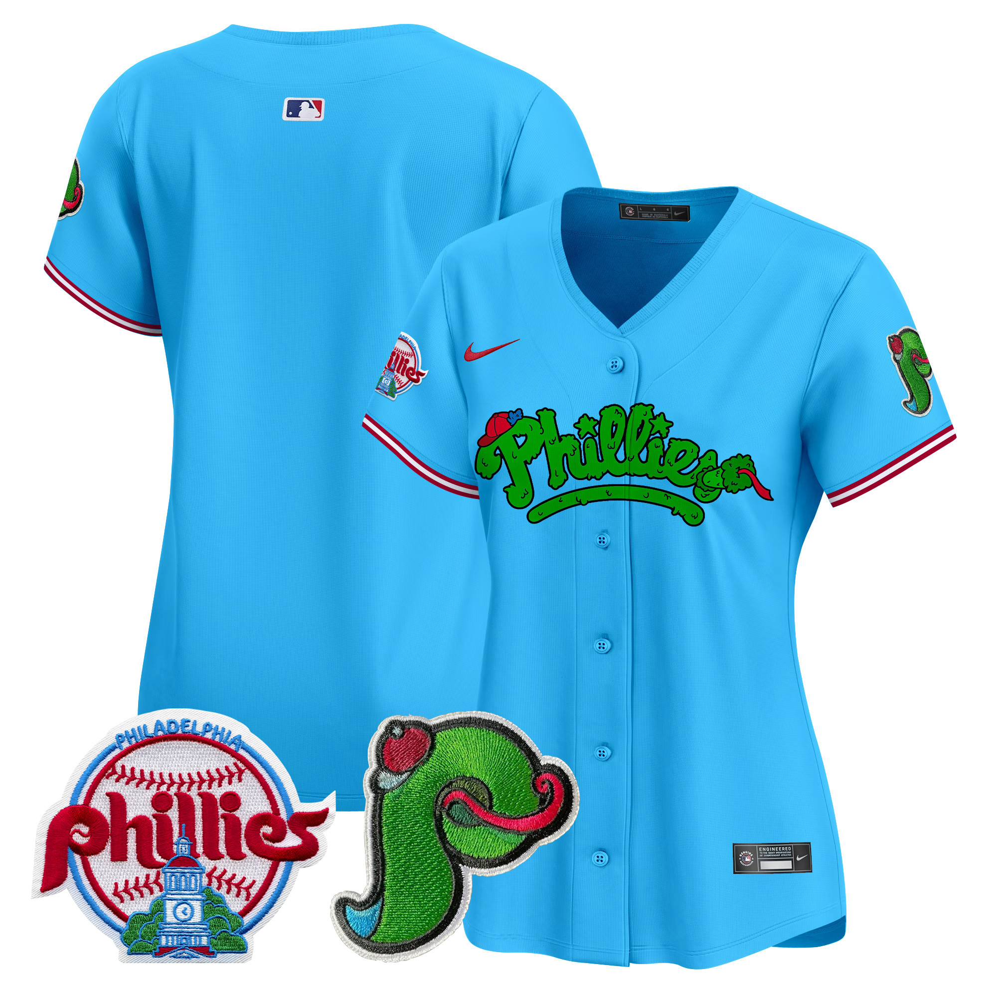 Women's Phillies Phanatic Patch Vapor Premier Limited Jersey V4 - All Stitched
