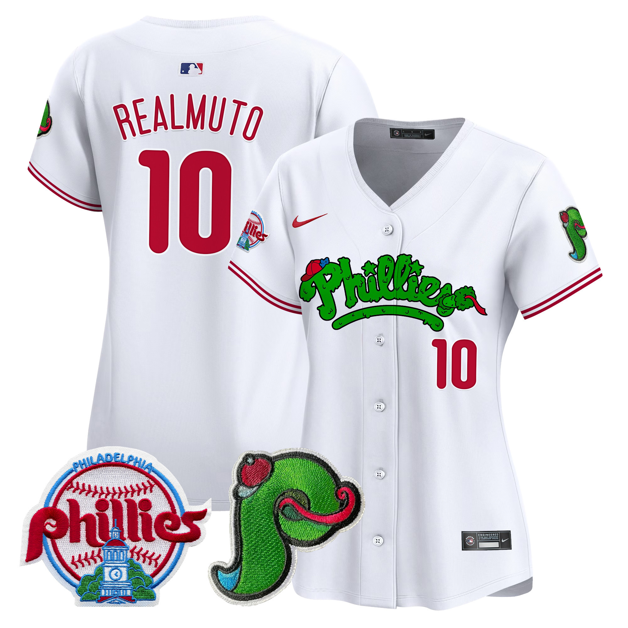 Women's Phillies Phanatic Patch Vapor Premier Limited Jersey V4 - All Stitched