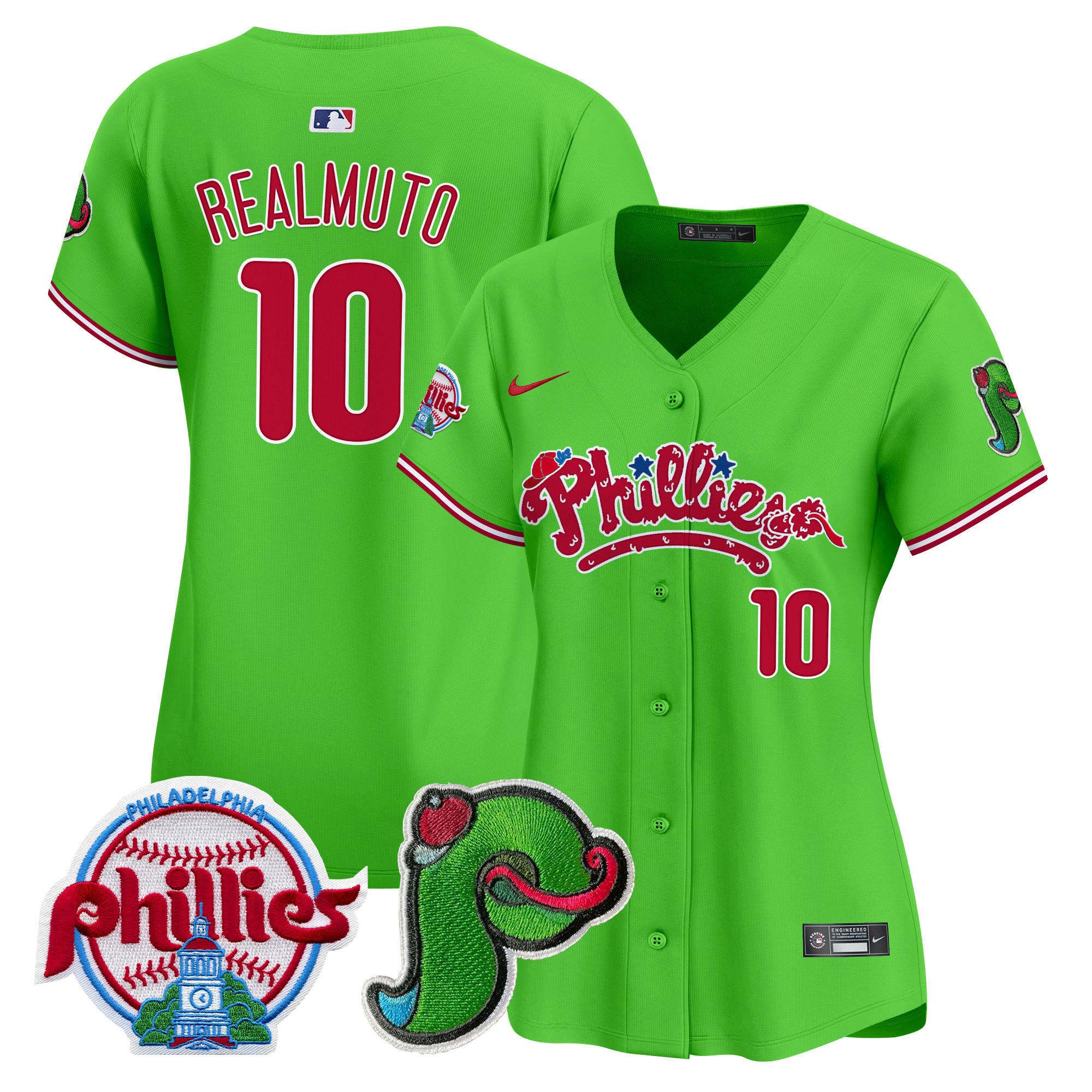 Women's Phillies Phanatic Patch Vapor Premier Limited Jersey V4 - All Stitched