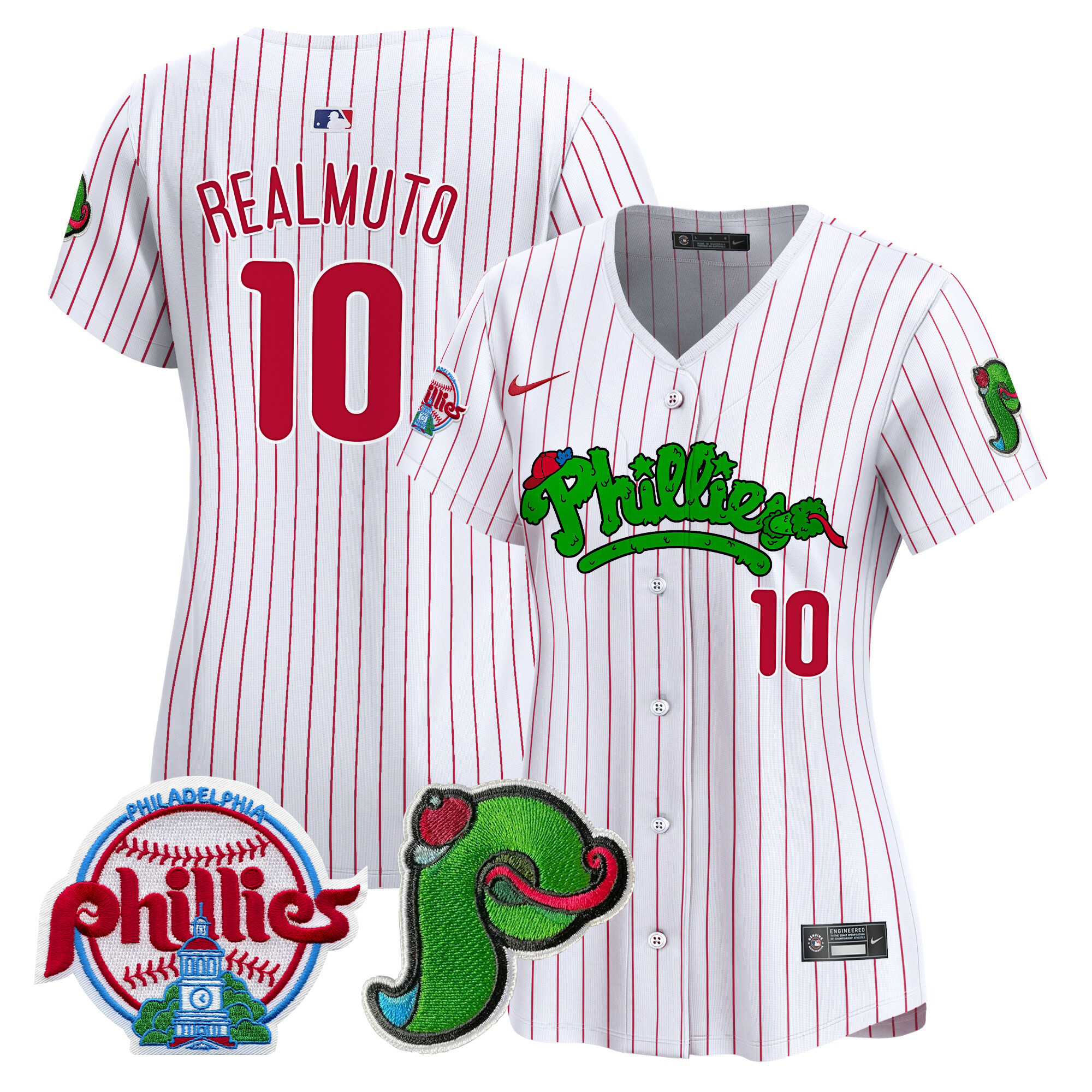 Women's Phillies Phanatic Patch Vapor Premier Limited Jersey V4 - All Stitched