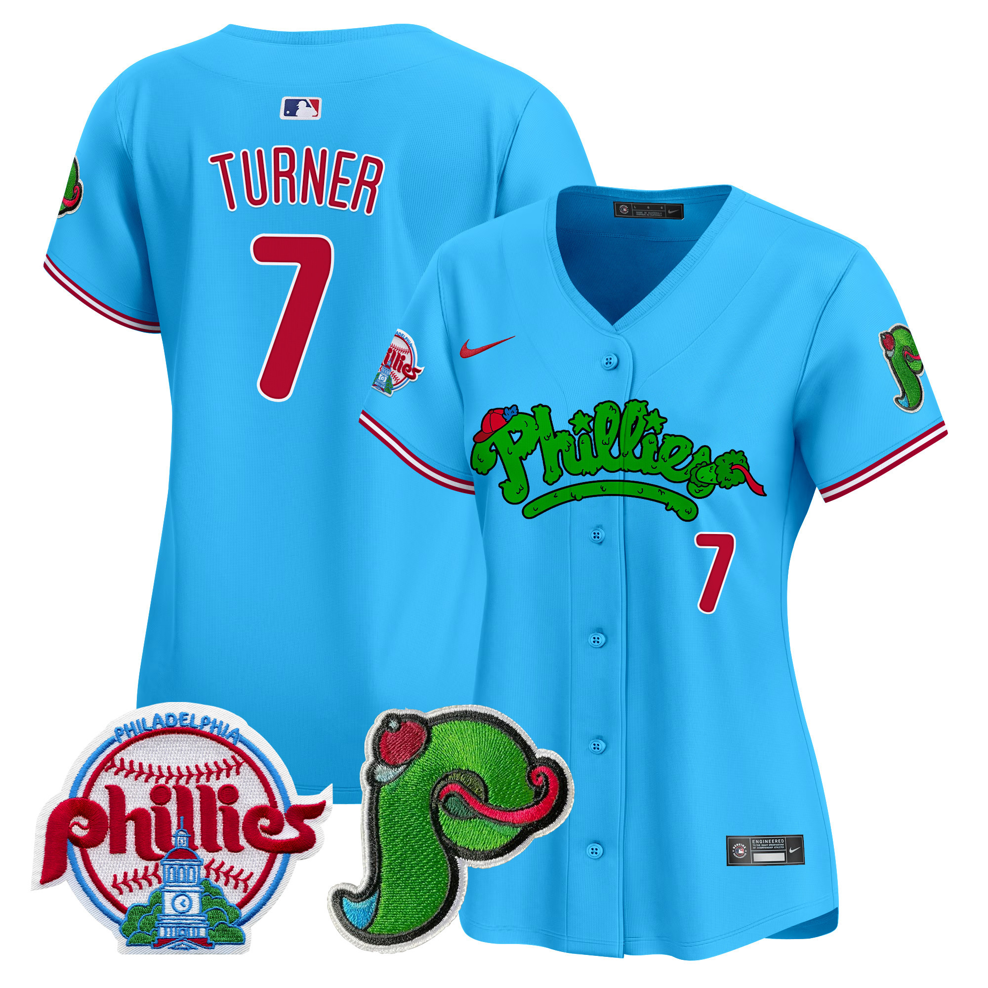 Women's Phillies Phanatic Patch Vapor Premier Limited Jersey V4 - All Stitched