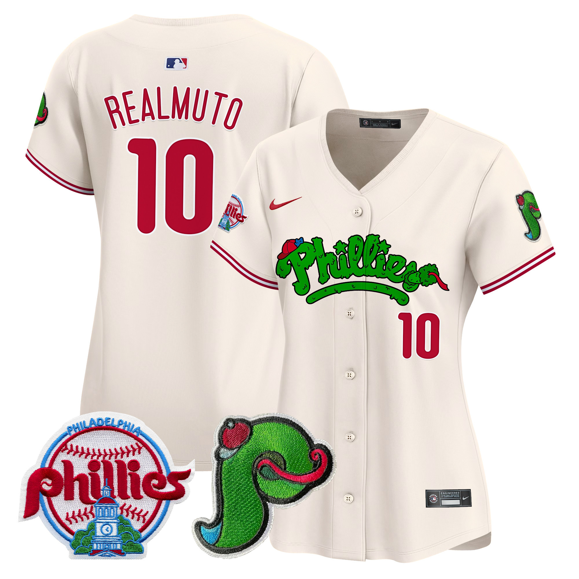 Women's Phillies Phanatic Patch Vapor Premier Limited Jersey V4 - All Stitched