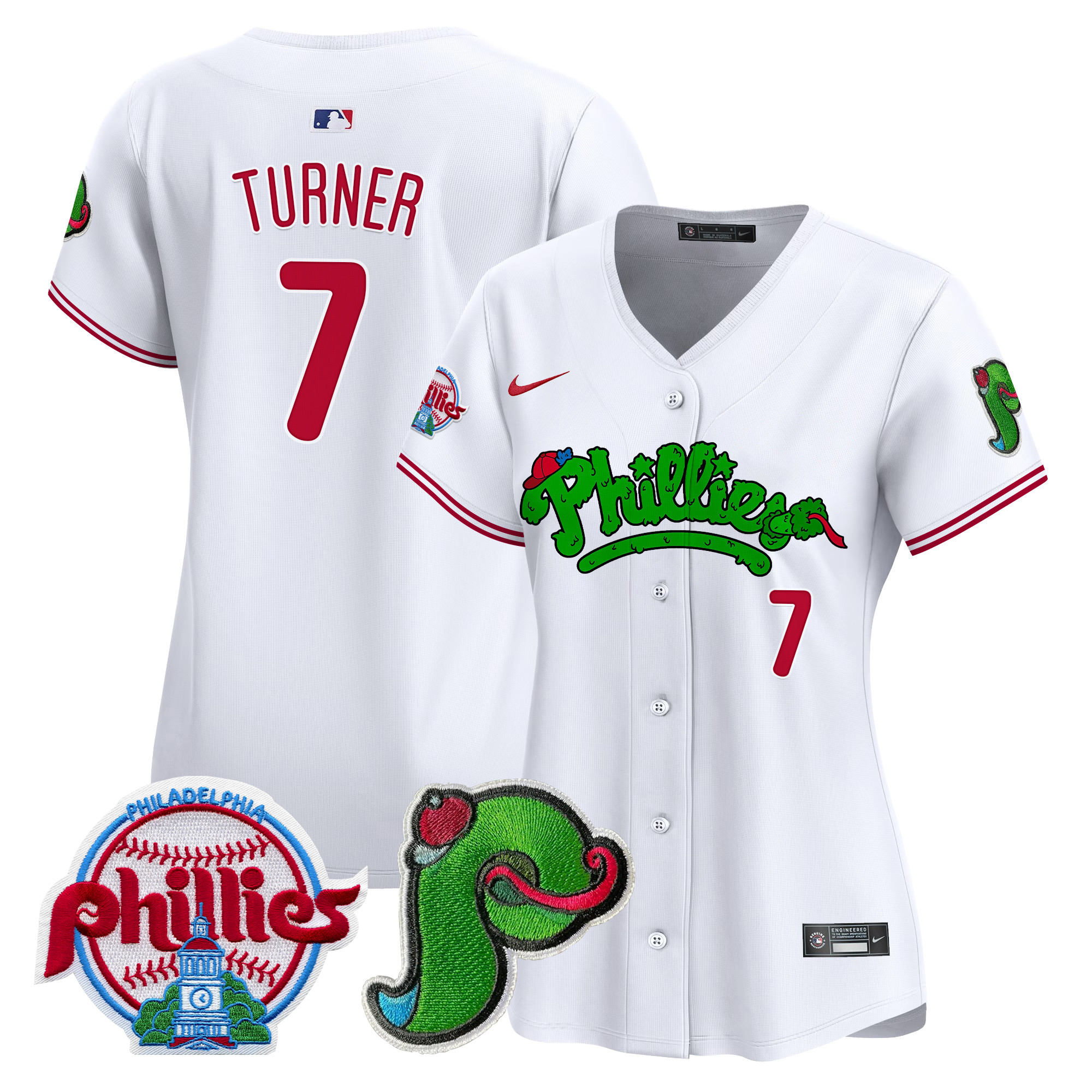 Women's Phillies Phanatic Patch Vapor Premier Limited Jersey V4 - All Stitched