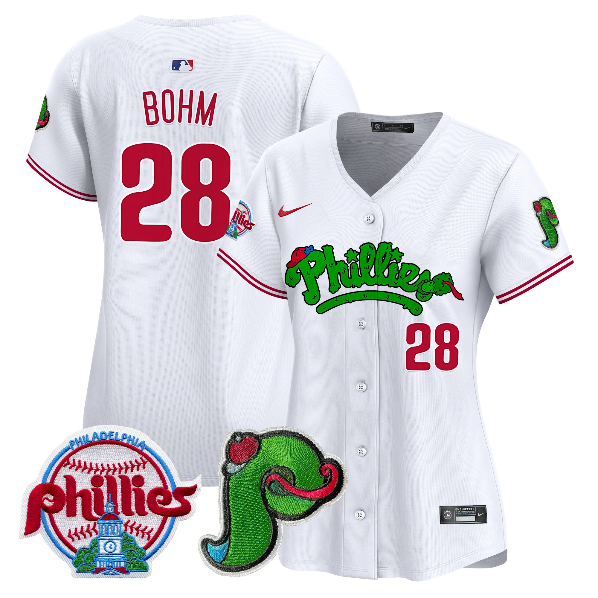 Women's Phillies Phanatic Patch Vapor Premier Limited Jersey V4 - All Stitched