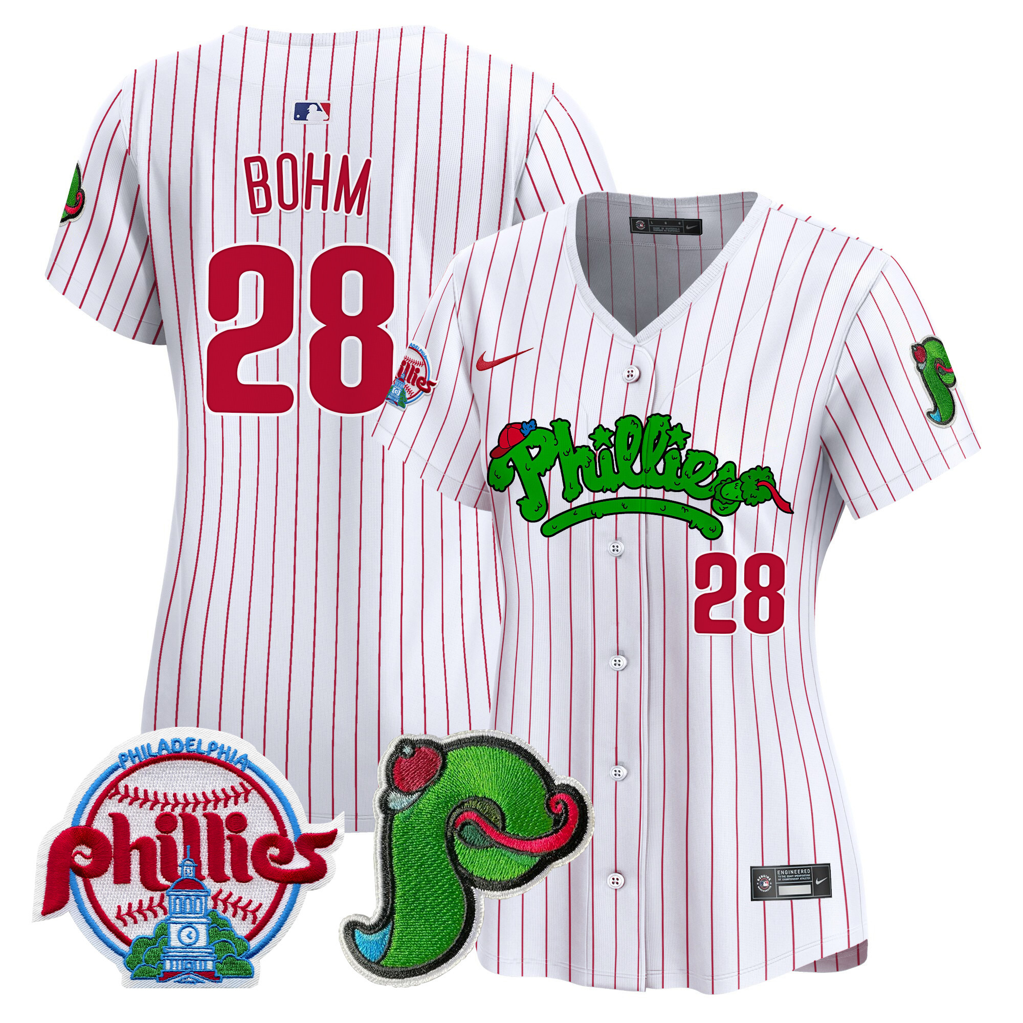 Women's Phillies Phanatic Patch Vapor Premier Limited Jersey V4 - All Stitched