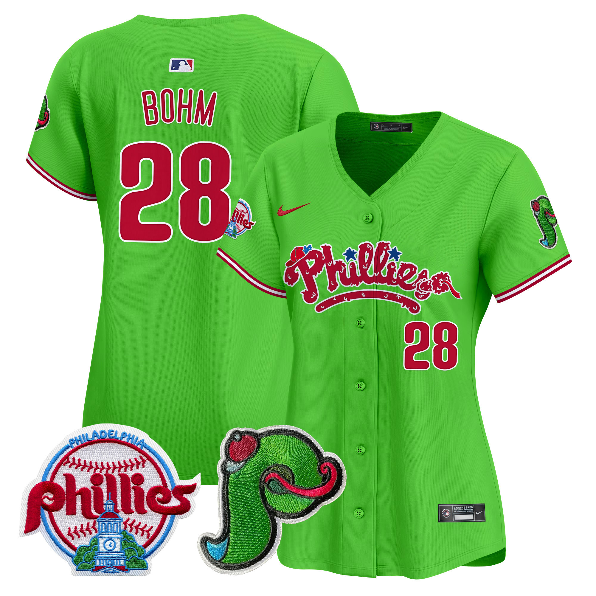 Women's Phillies Phanatic Patch Vapor Premier Limited Jersey V4 - All Stitched