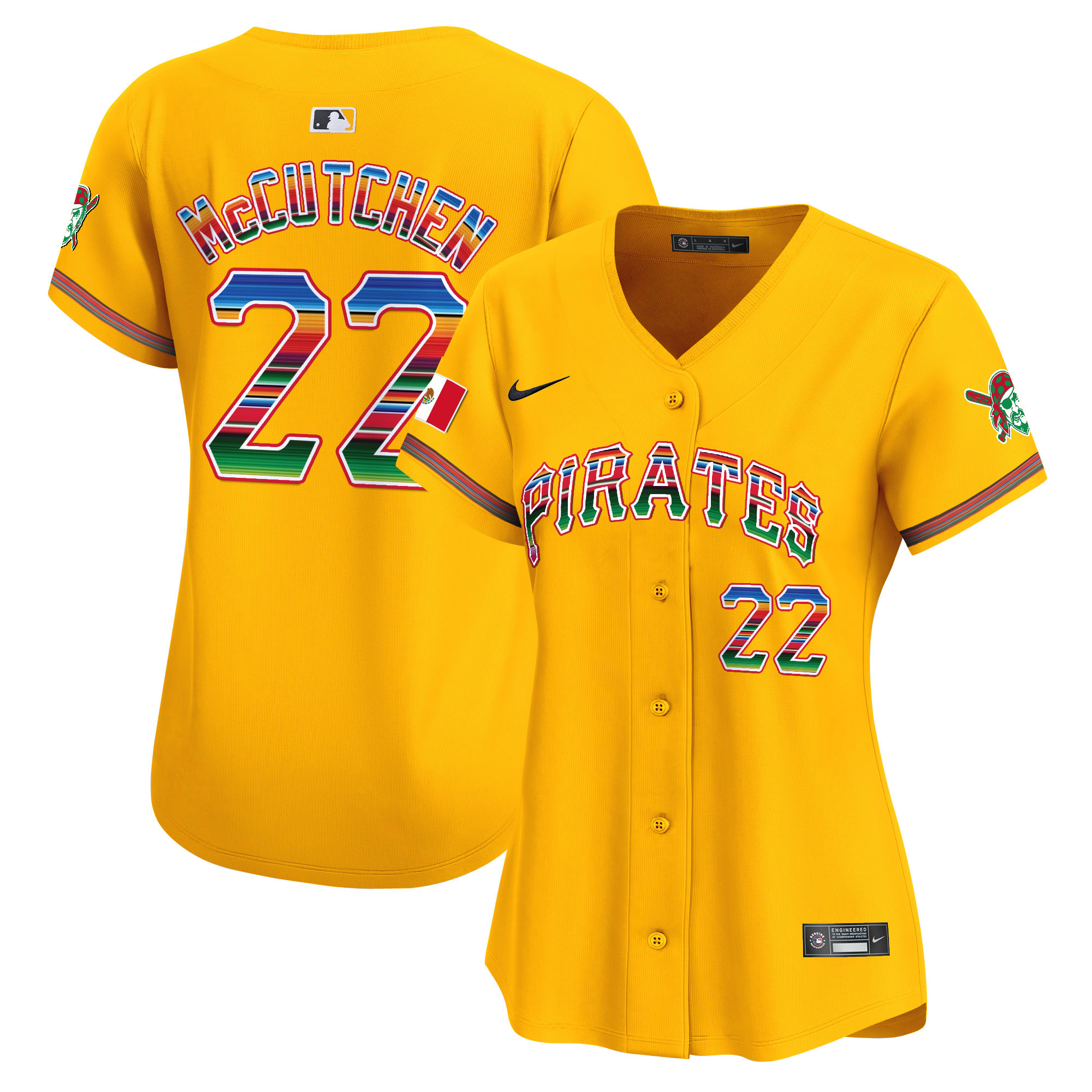 Women's Pittsburgh Pirates Mexico Vapor Premier Limited Jersey - All Stitched