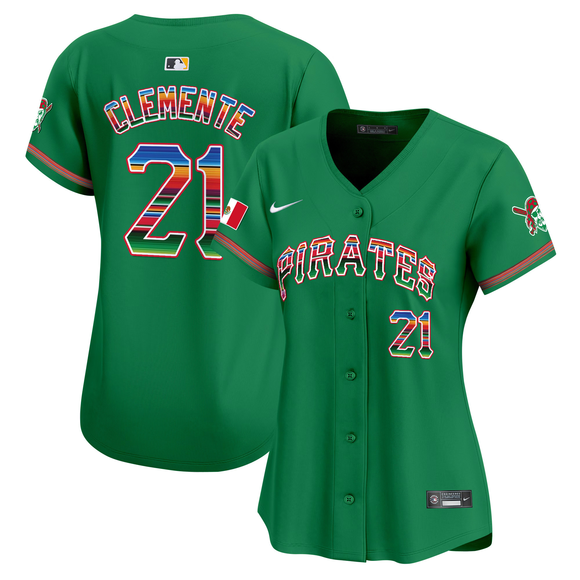 Women's Pittsburgh Pirates Mexico Vapor Premier Limited Jersey - All Stitched