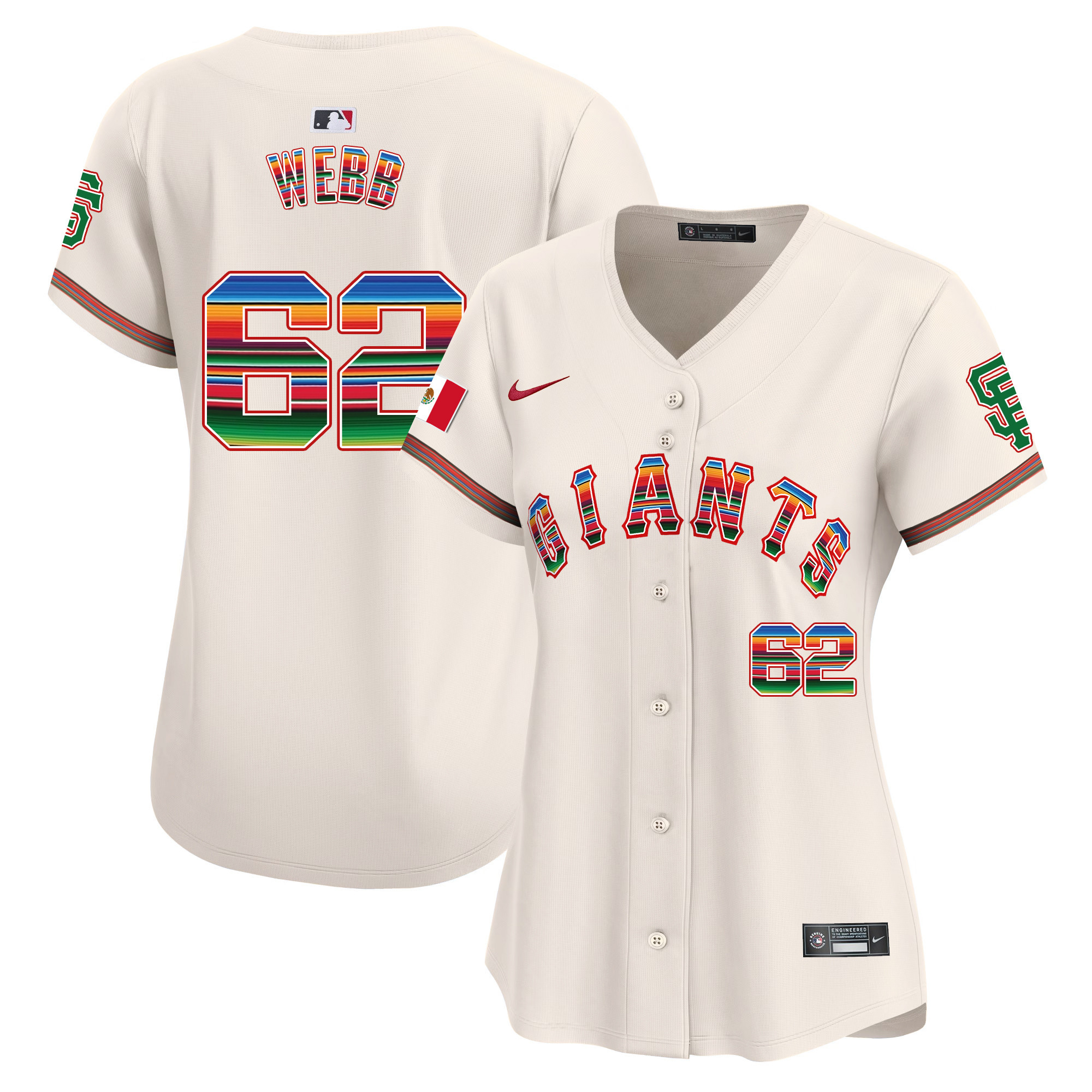 Women's San Francisco Giants Mexico Vapor Premier Limited Jersey - All Stitched