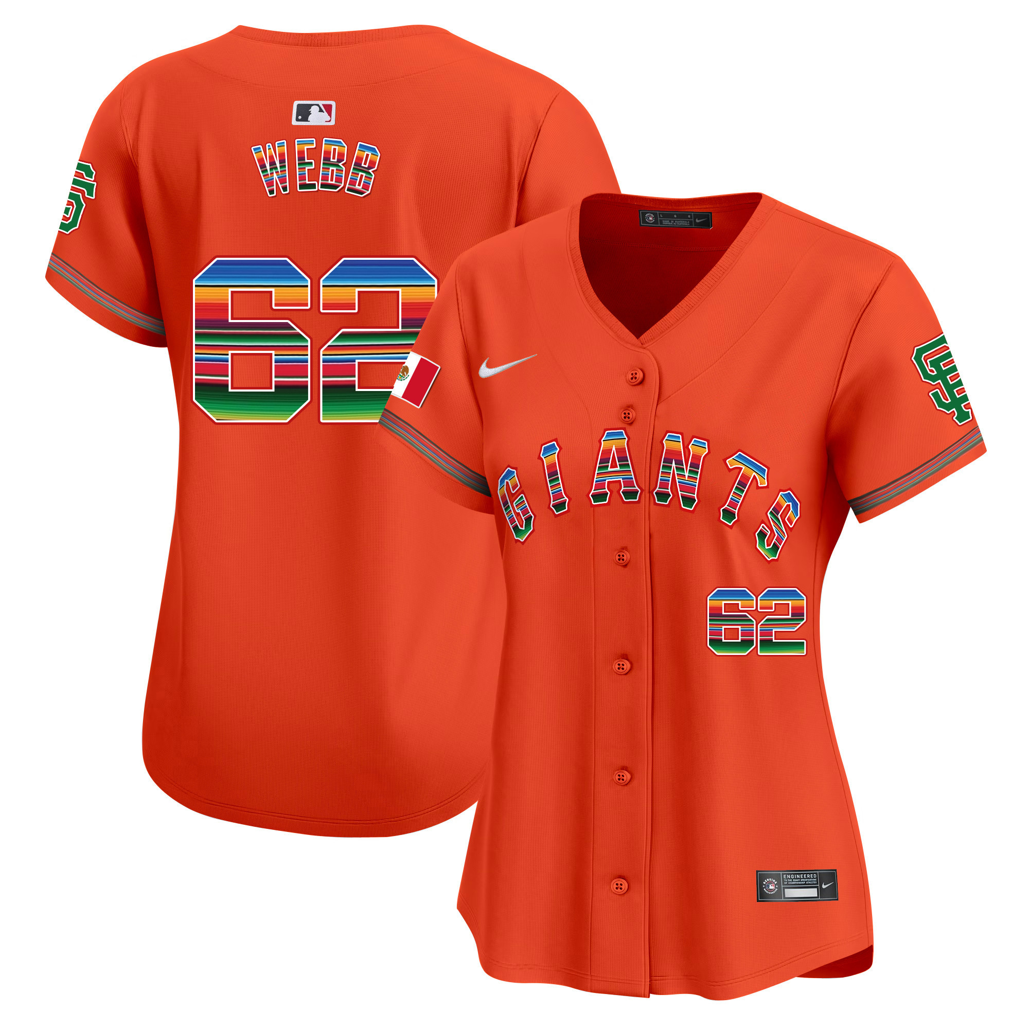 Women's San Francisco Giants Mexico Vapor Premier Limited Jersey - All Stitched