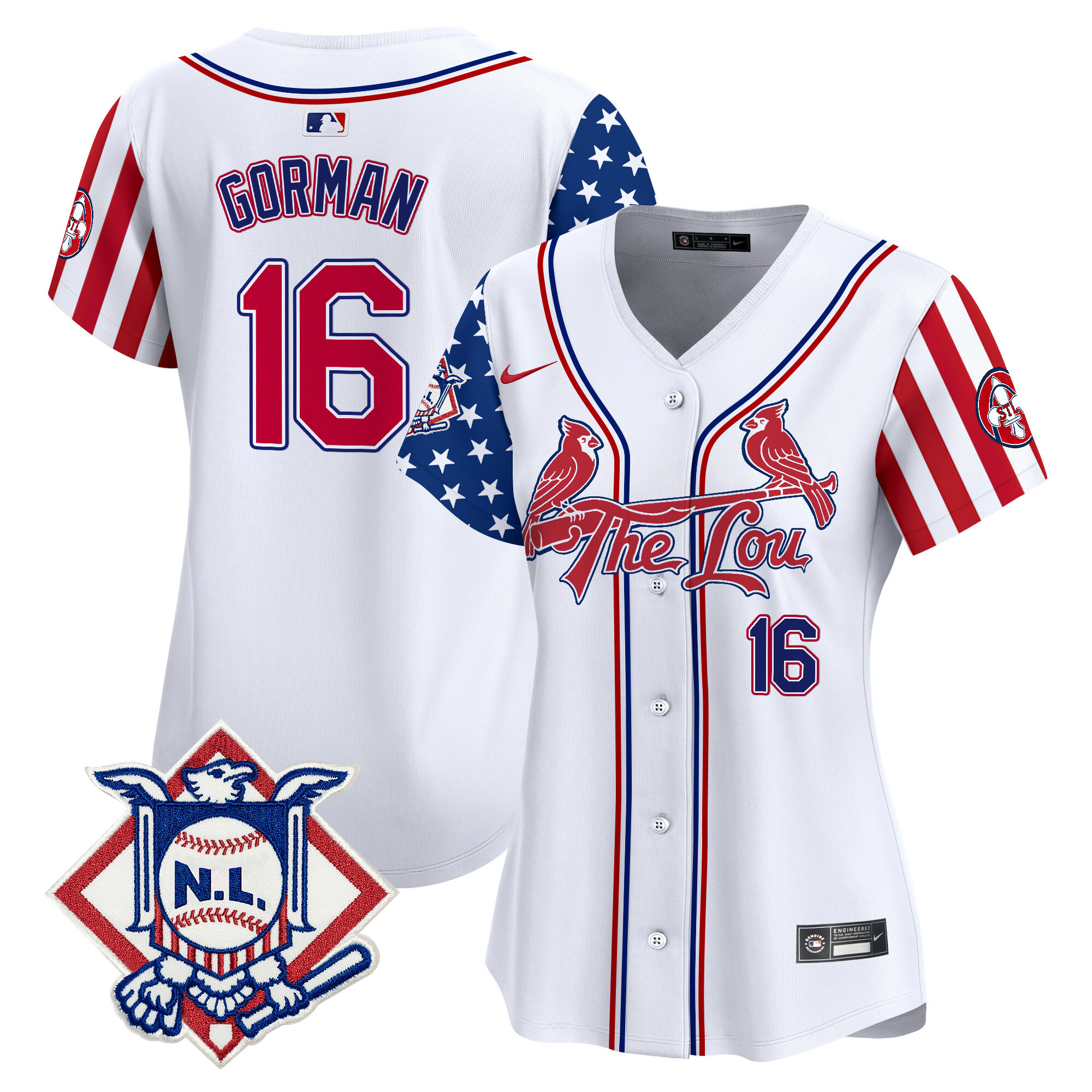 Women's St. Louis Cardinals 2024 Fourth of July Vapor Premier Limited Jersey - All Stitched