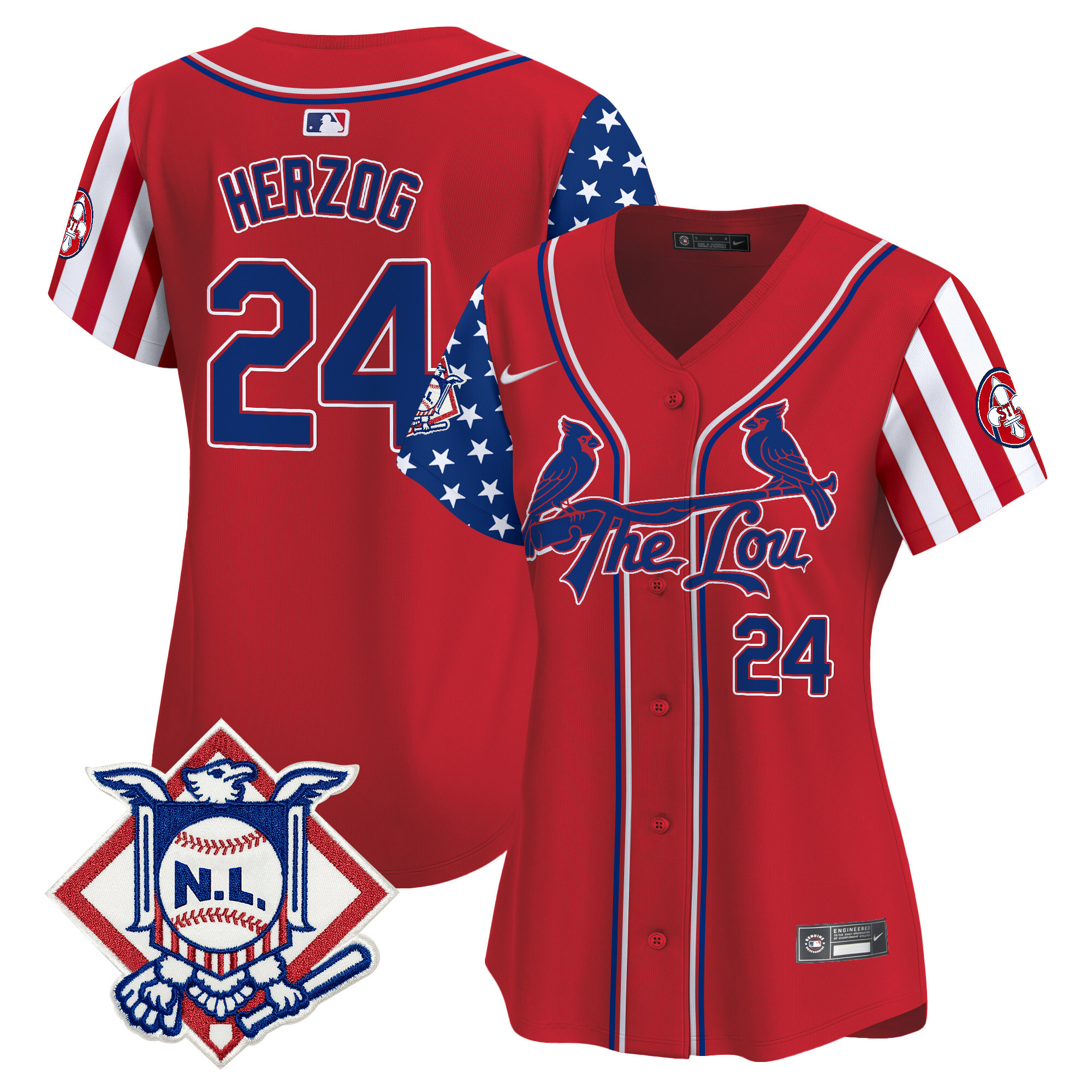Women's St. Louis Cardinals 2024 Fourth of July Vapor Premier Limited Jersey - All Stitched