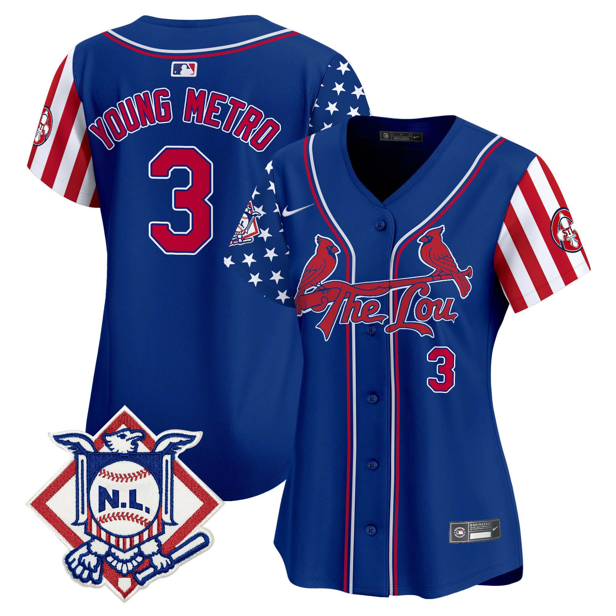 Women's St. Louis Cardinals 2024 Fourth of July Vapor Premier Limited Jersey - All Stitched
