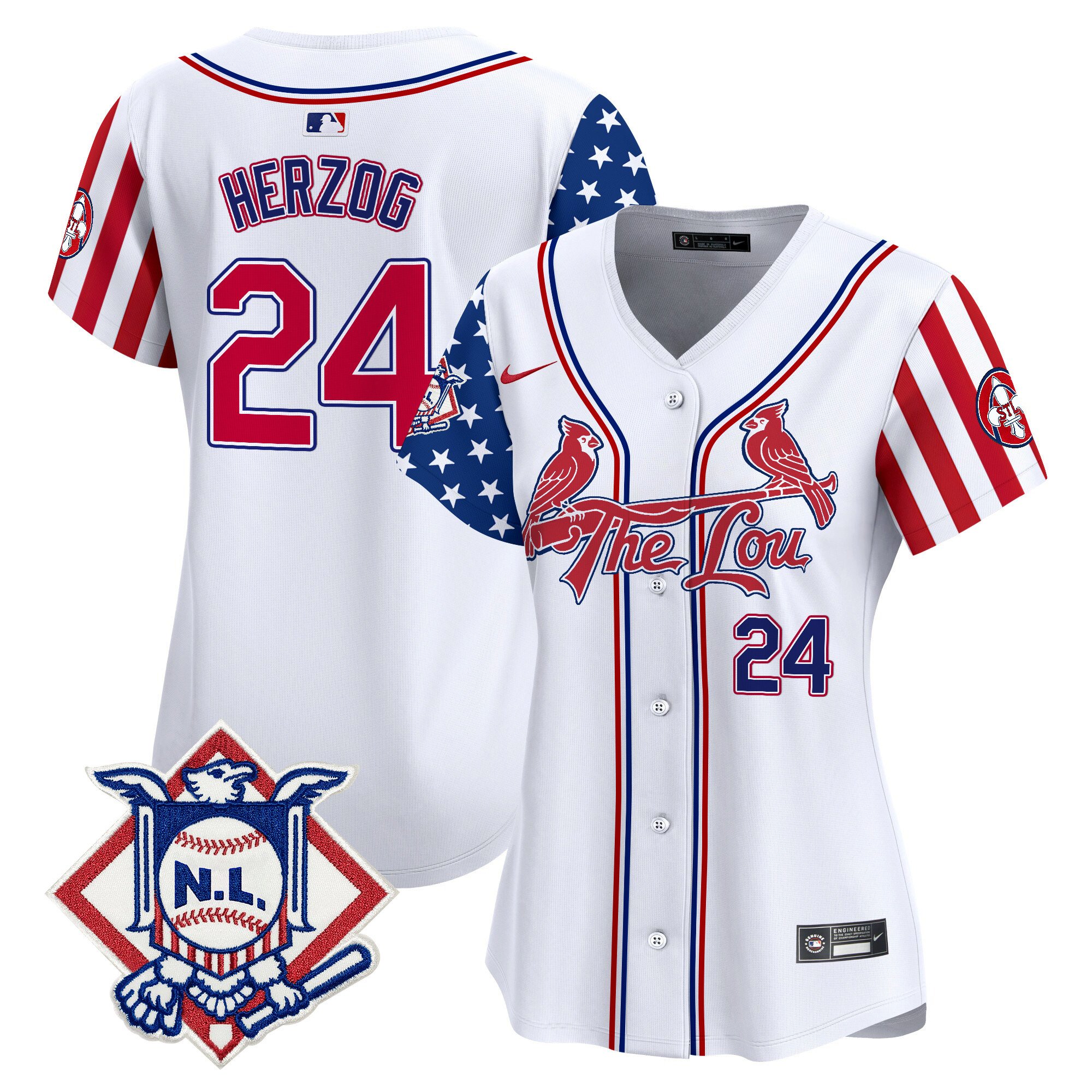 Women's St. Louis Cardinals 2024 Fourth of July Vapor Premier Limited Jersey - All Stitched