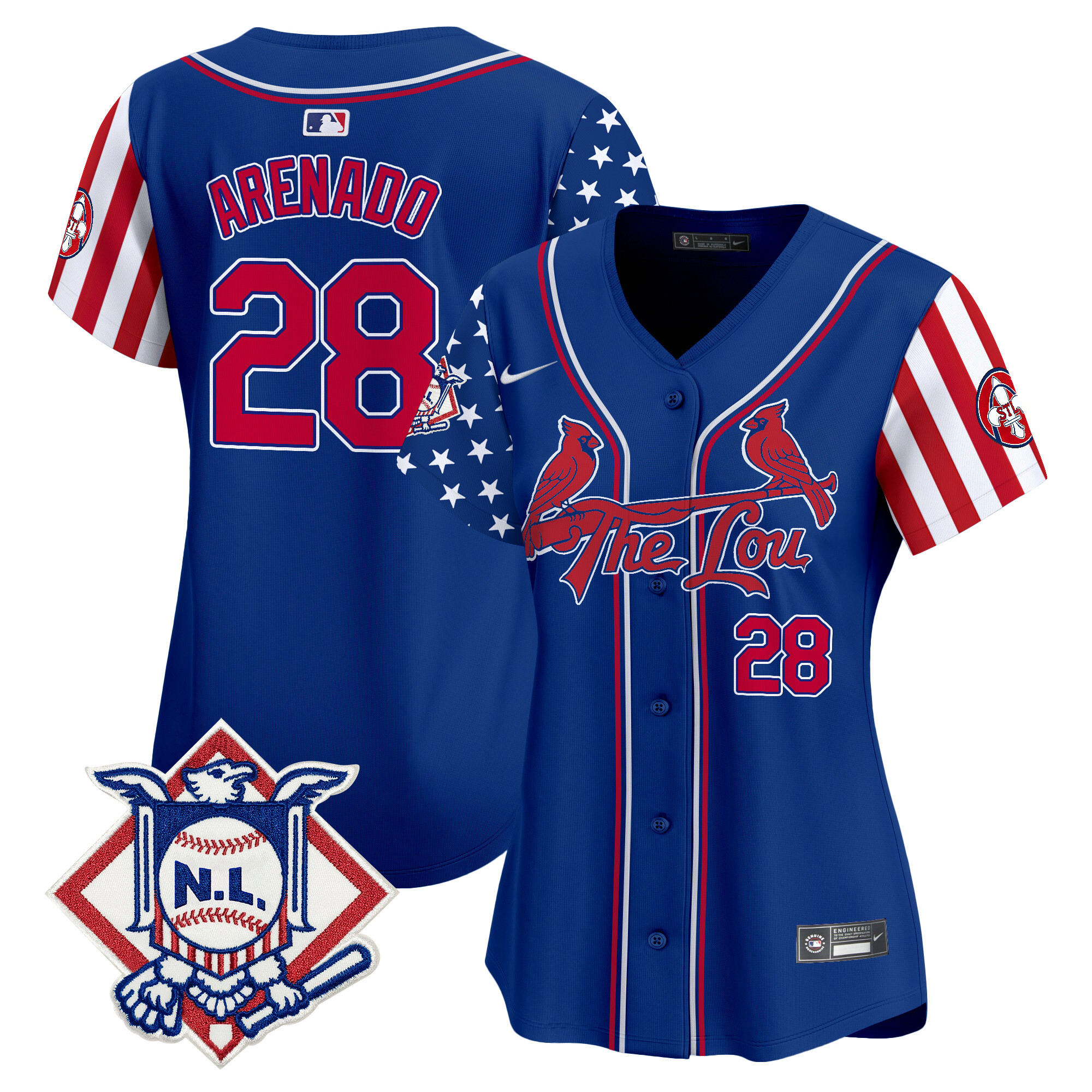 Women's St. Louis Cardinals 2024 Fourth of July Vapor Premier Limited Jersey - All Stitched