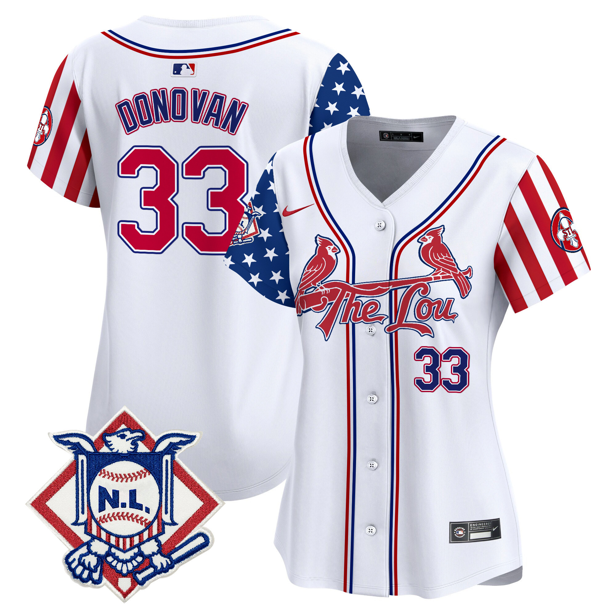 Women's St. Louis Cardinals 2024 Fourth of July Vapor Premier Limited Jersey - All Stitched
