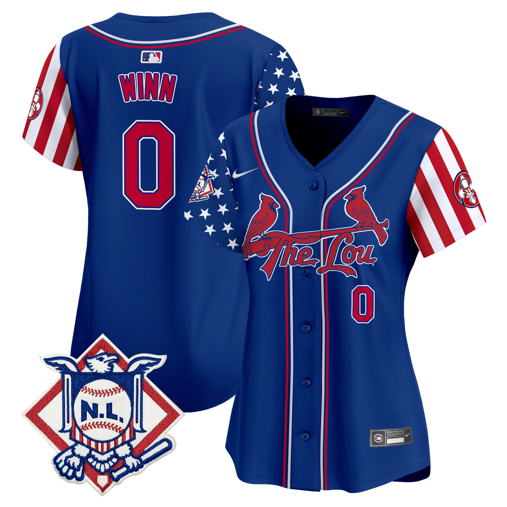 Women's St. Louis Cardinals 2024 Fourth of July Vapor Premier Limited Jersey - All Stitched