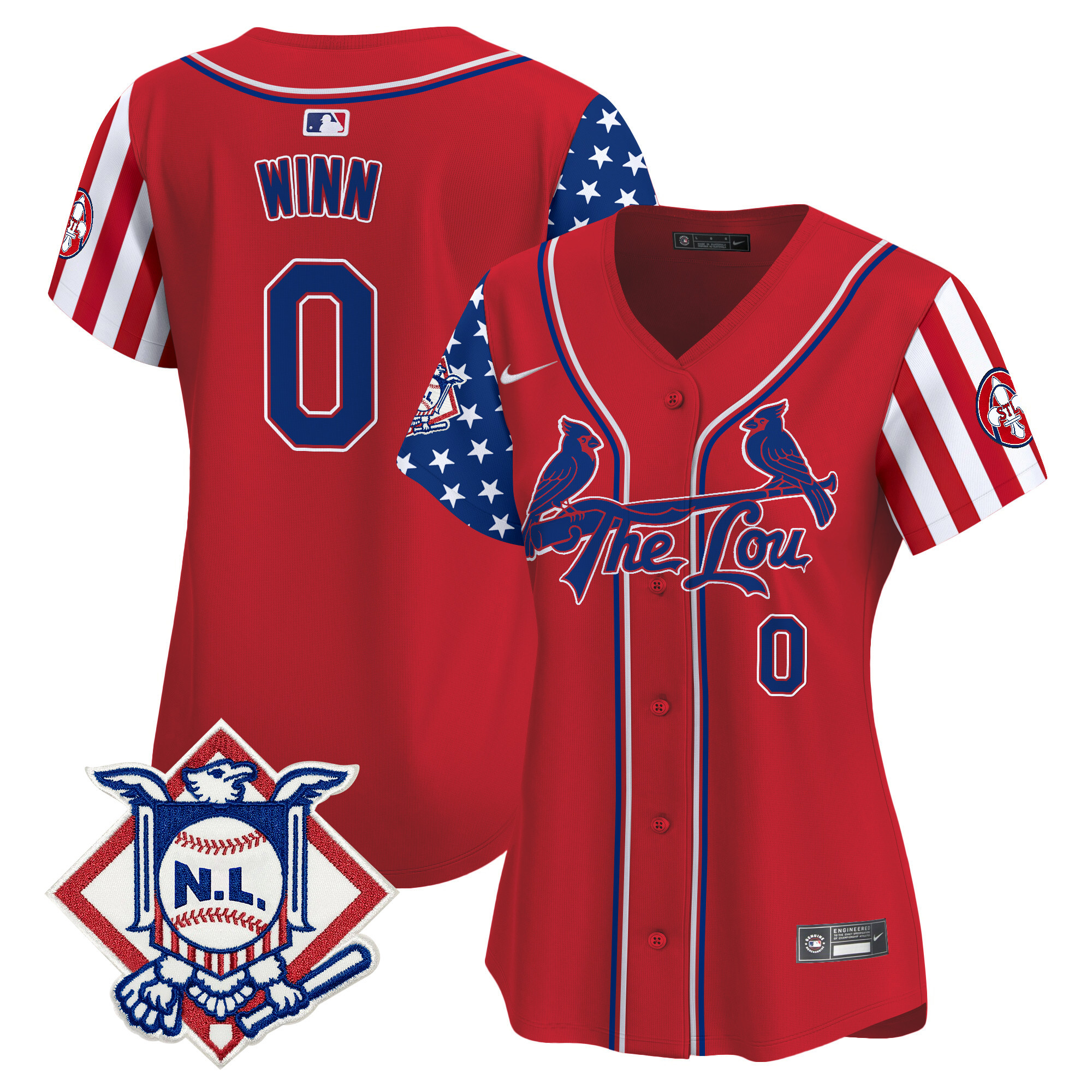 Women's St. Louis Cardinals 2024 Fourth of July Vapor Premier Limited Jersey - All Stitched