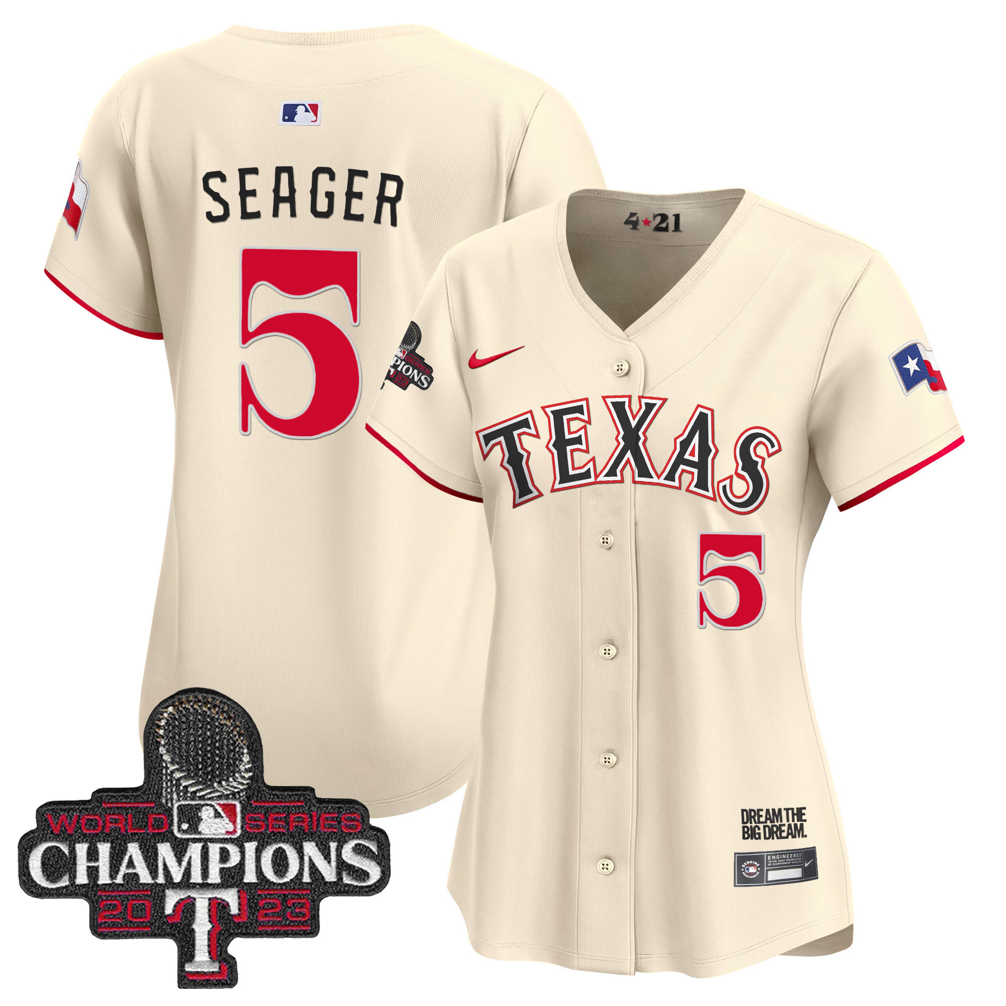 Women's Texas Rangers 2023 World Series Champions City Connect Vapor Premier Limited Jersey - All Stitched