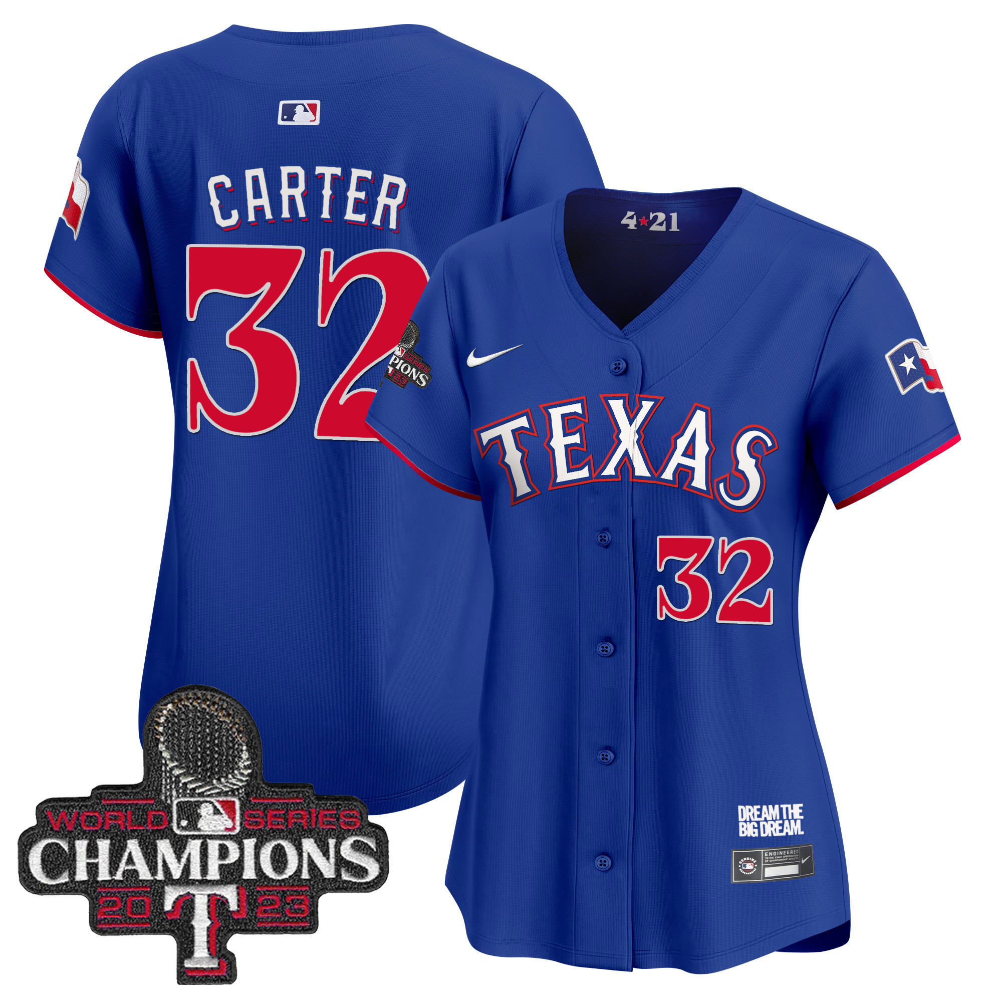 Women's Texas Rangers 2023 World Series Champions City Connect Vapor Premier Limited Jersey - All Stitched