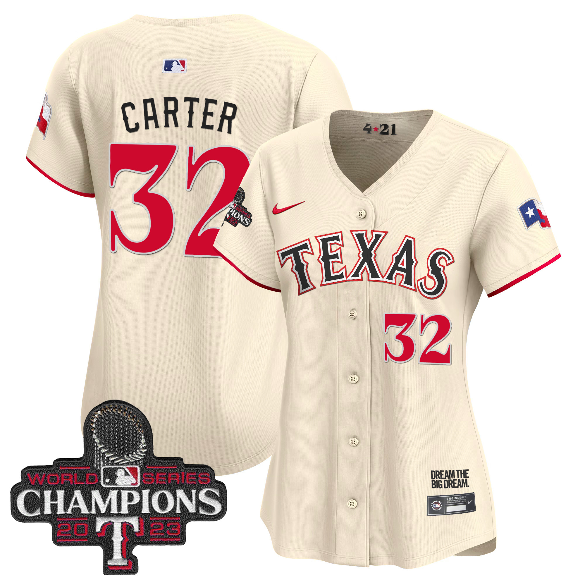 Women's Texas Rangers 2023 World Series Champions City Connect Vapor Premier Limited Jersey - All Stitched