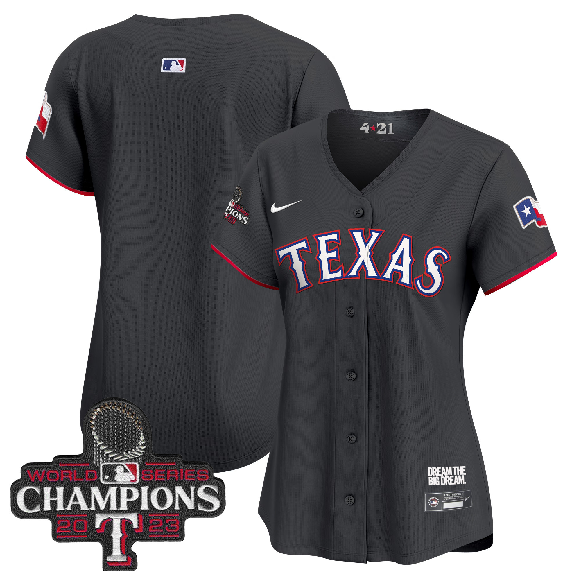 Women's Texas Rangers 2023 World Series Champions City Connect Vapor Premier Limited Jersey - All Stitched