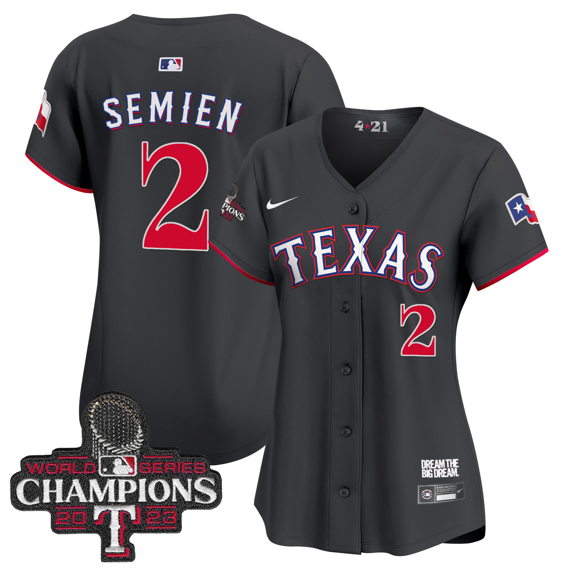 Women's Texas Rangers 2023 World Series Champions City Connect Vapor Premier Limited Jersey - All Stitched